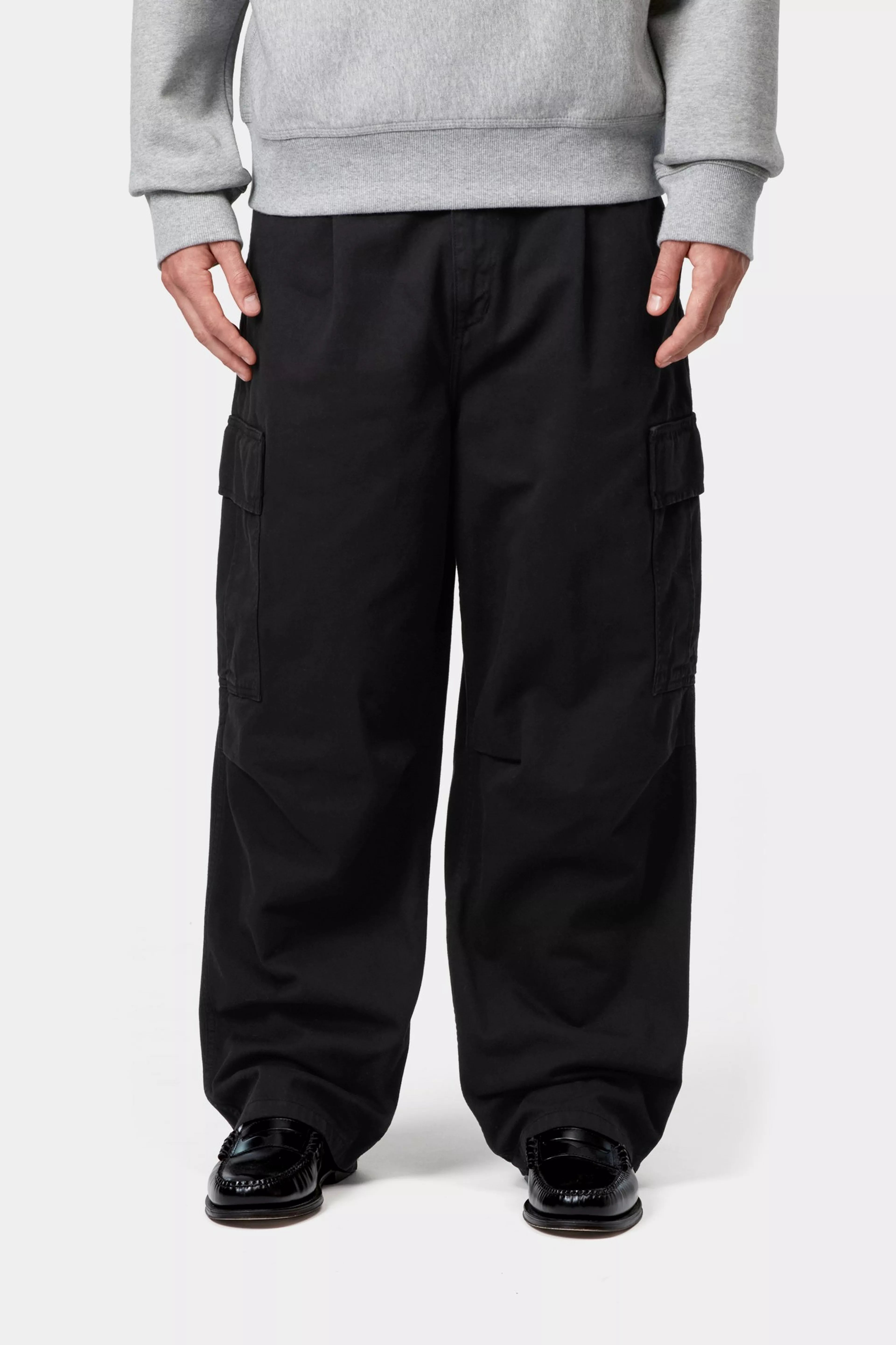COLE CARGO PANT - Black (garment dyed)