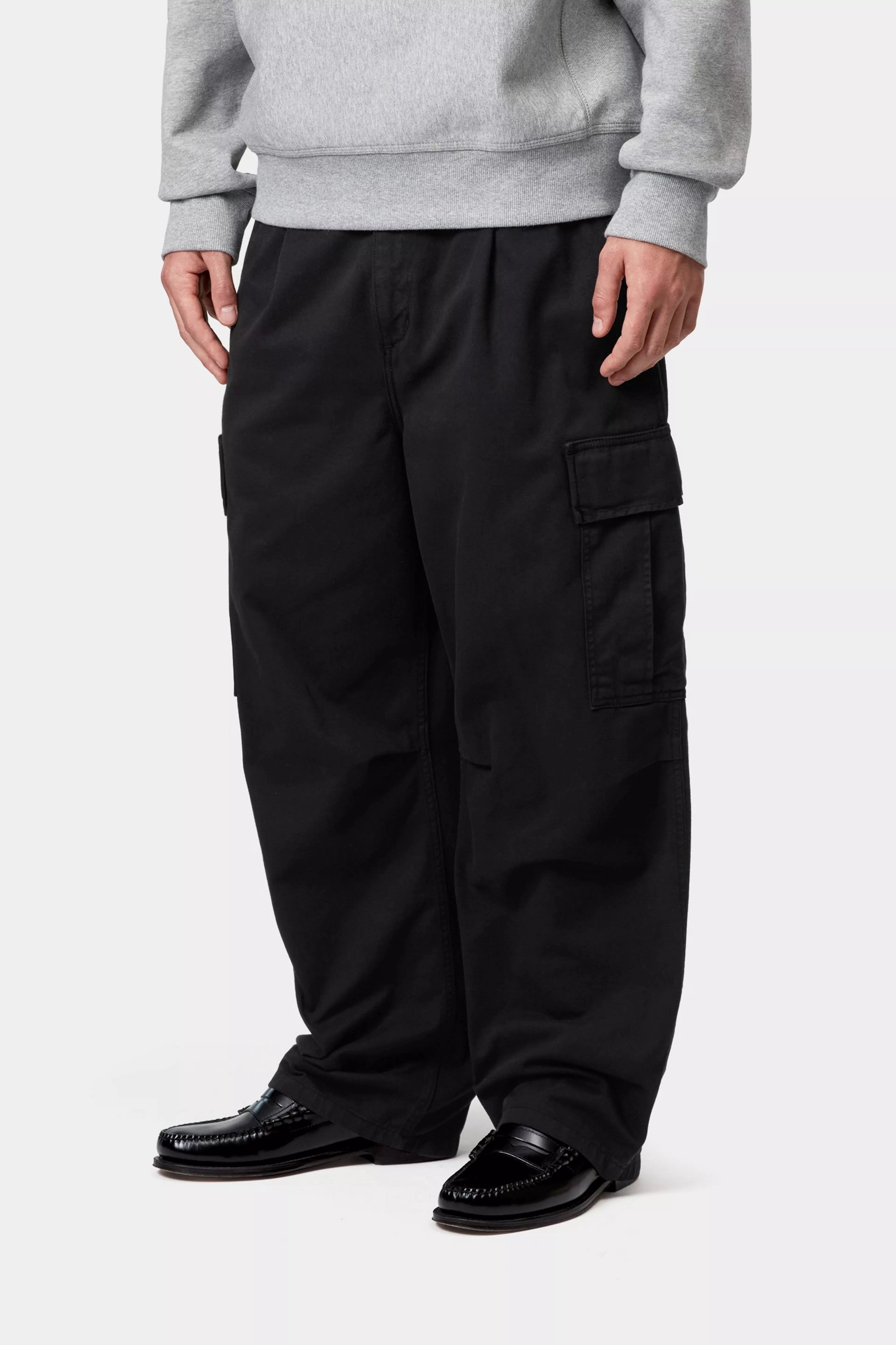 COLE CARGO PANT - Black (garment dyed)