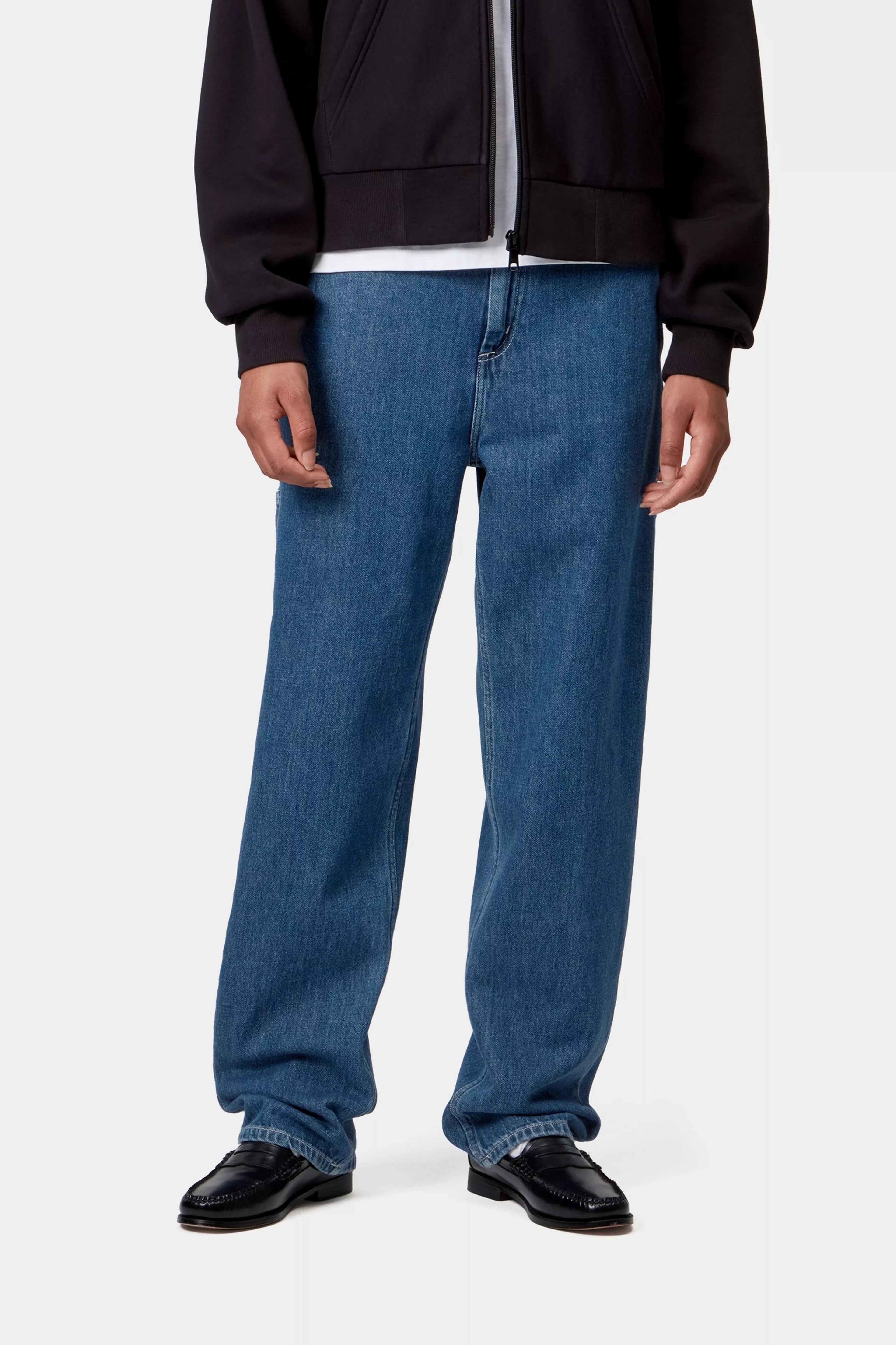 W' PIERCE PANT STRAIGHT - Blue (stone washed)