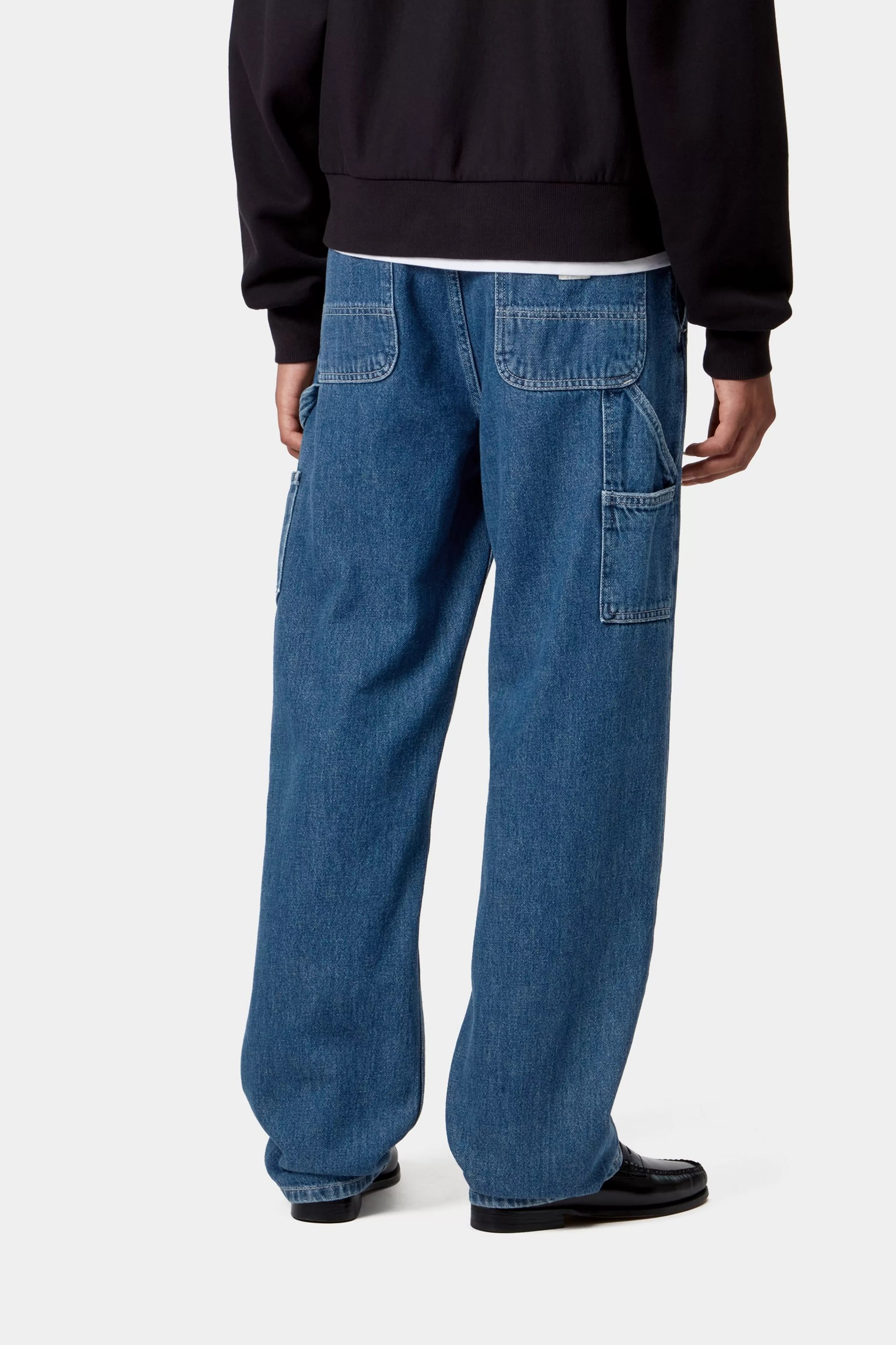W' PIERCE PANT STRAIGHT - Blue (stone washed)