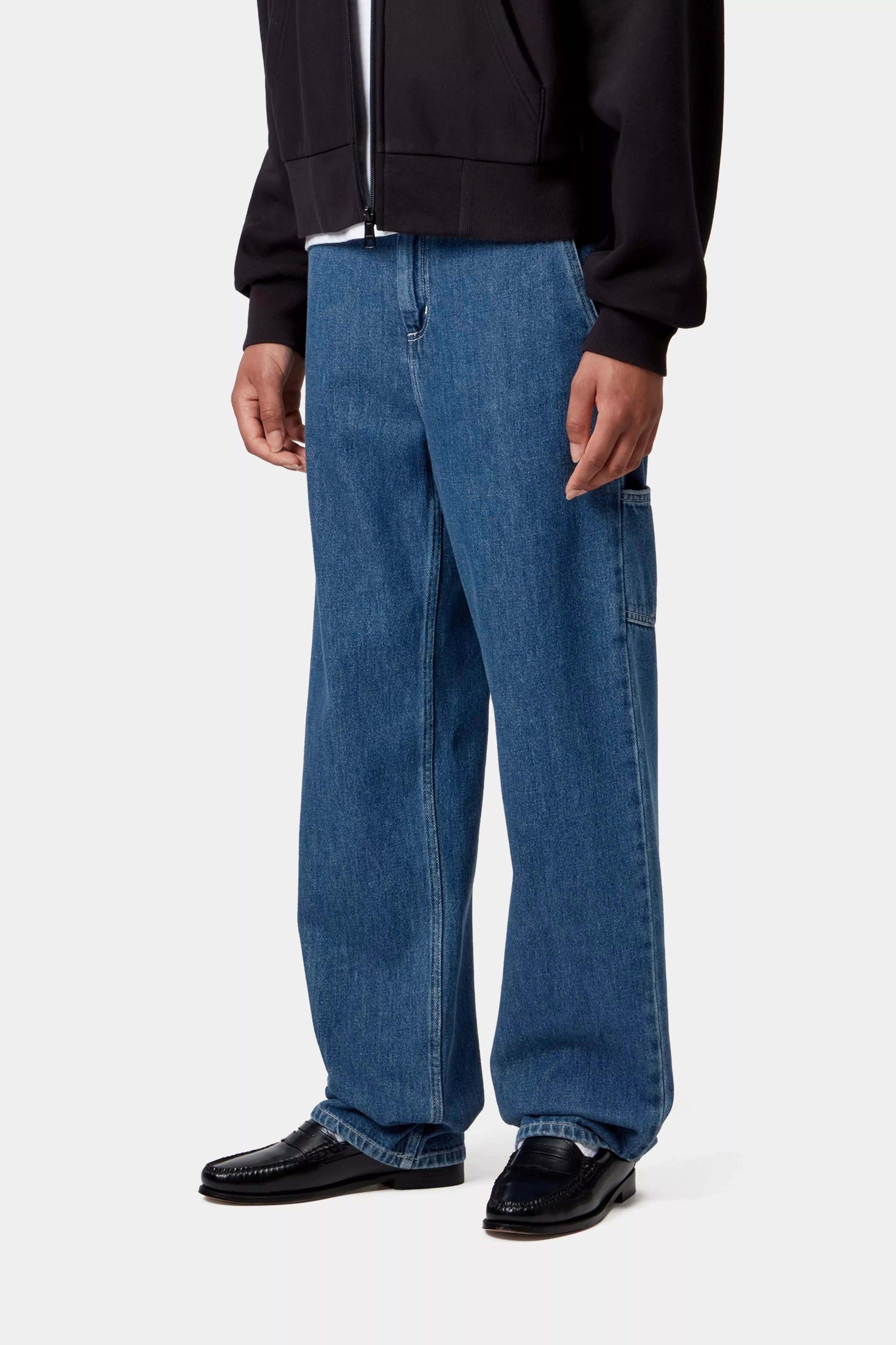 W' PIERCE PANT STRAIGHT - Blue (stone washed)