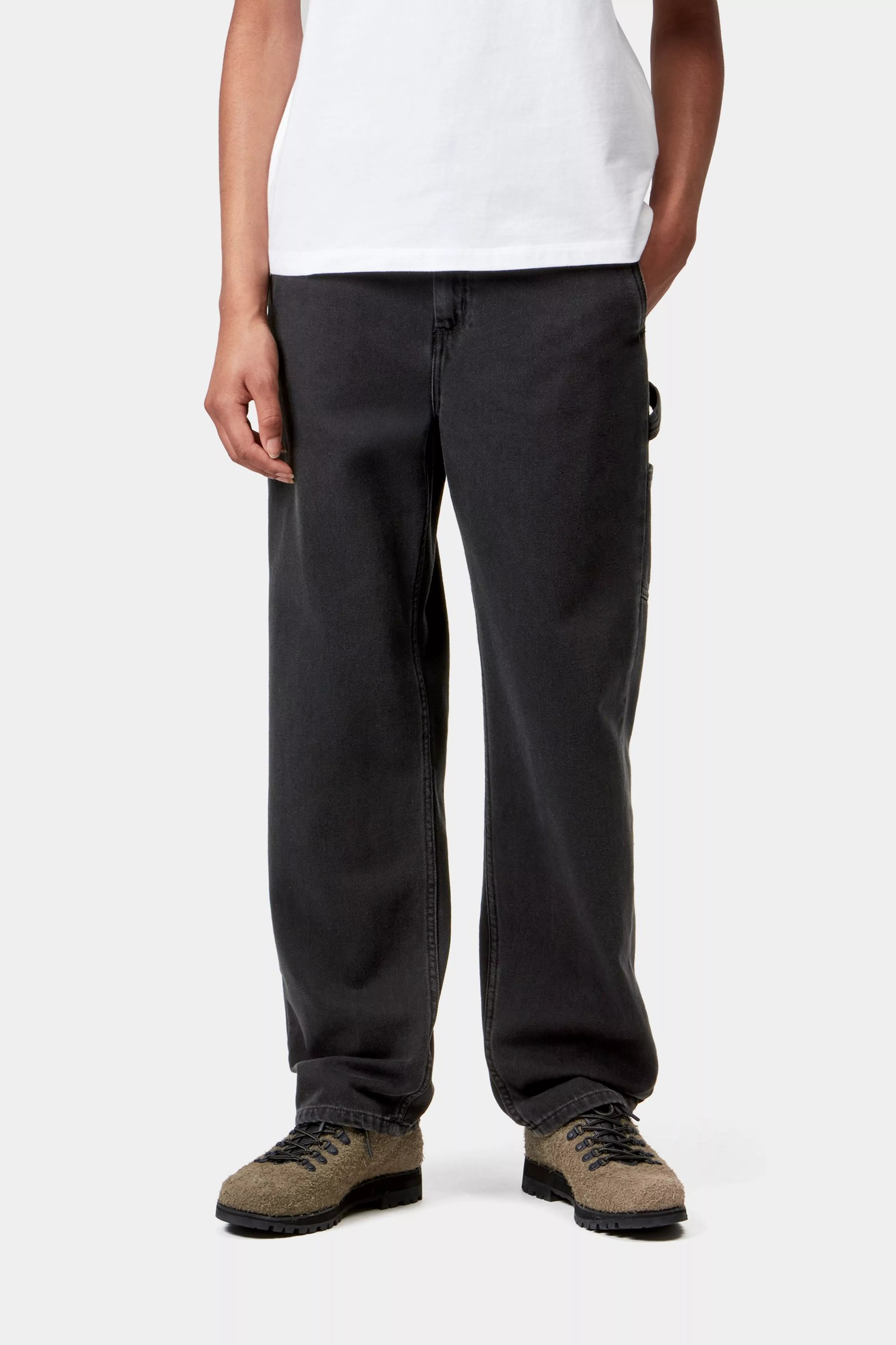 W' PIERCE PANT STRAIGHT - Black (stone washed)