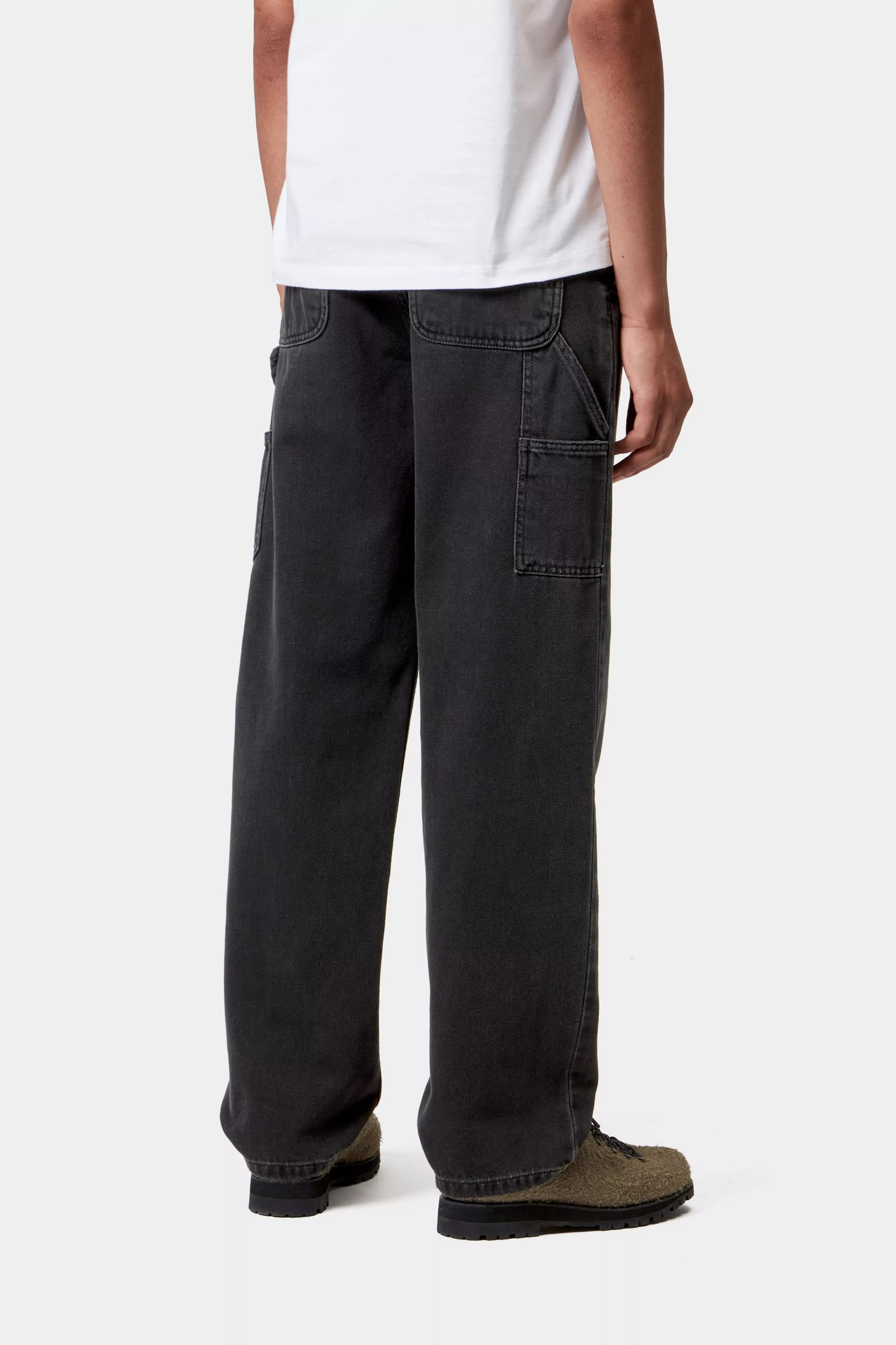 W' PIERCE PANT STRAIGHT - Black (stone washed)