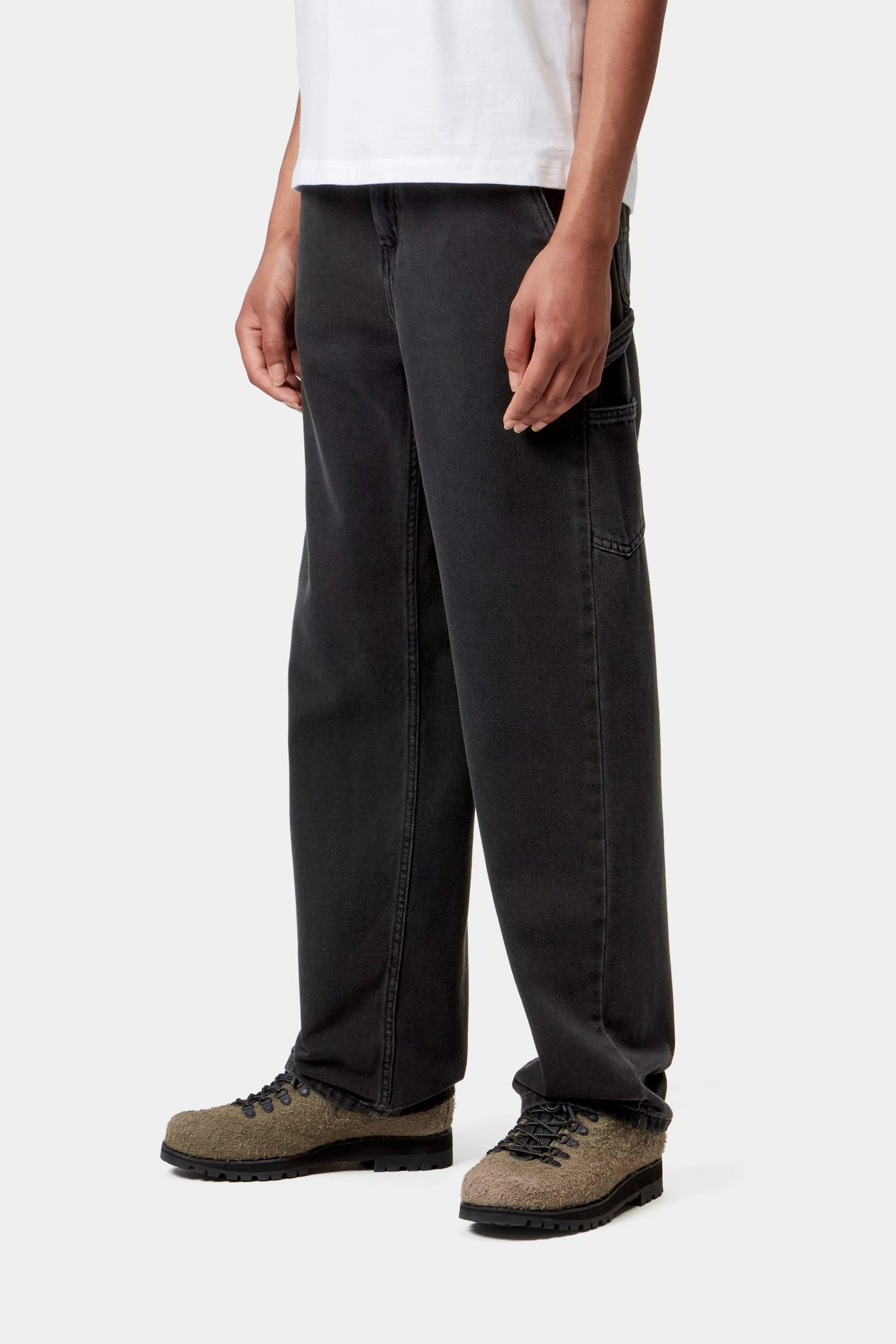 W' PIERCE PANT STRAIGHT - Black (stone washed)