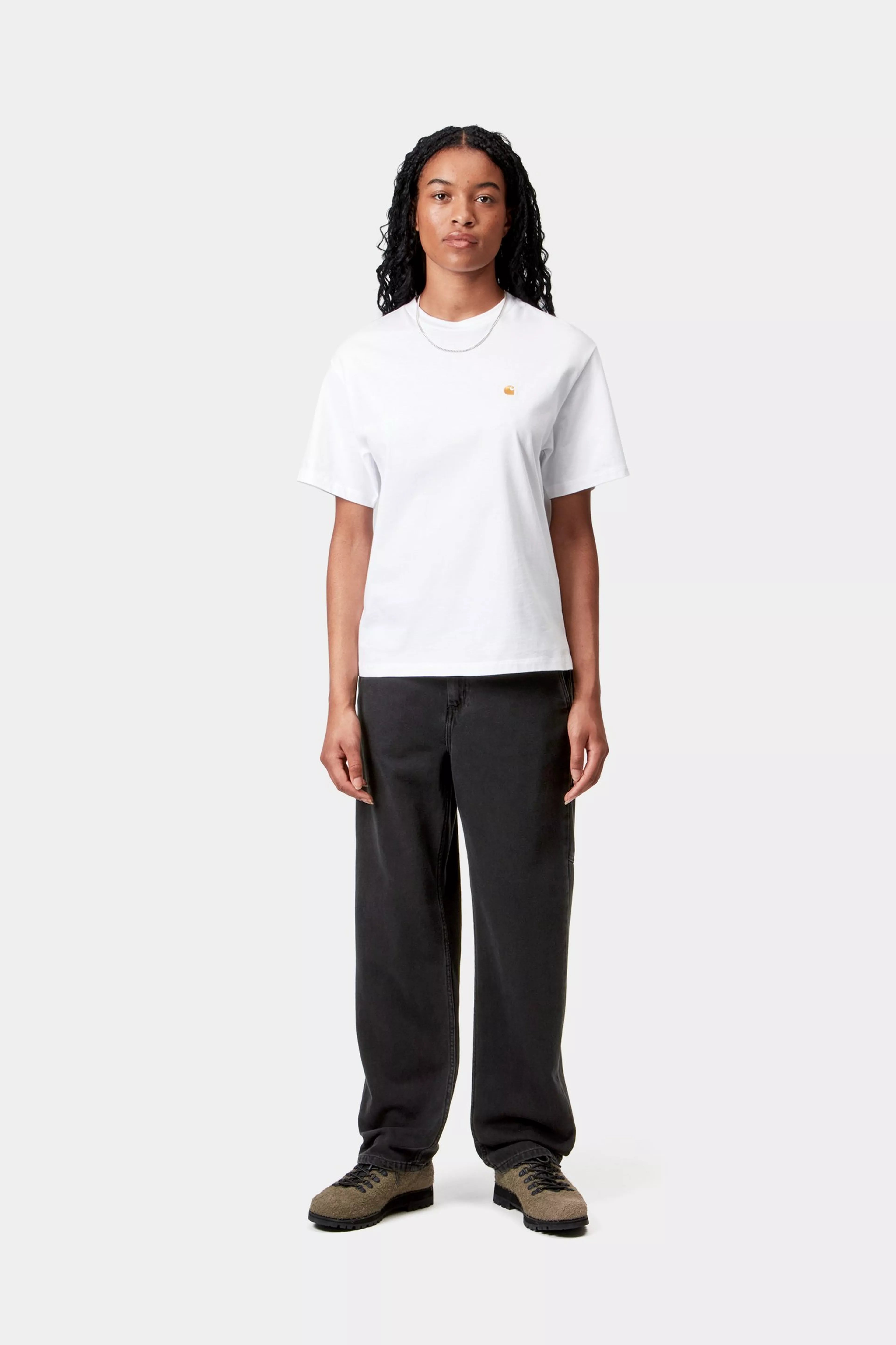 W' PIERCE PANT STRAIGHT - Black (stone washed)