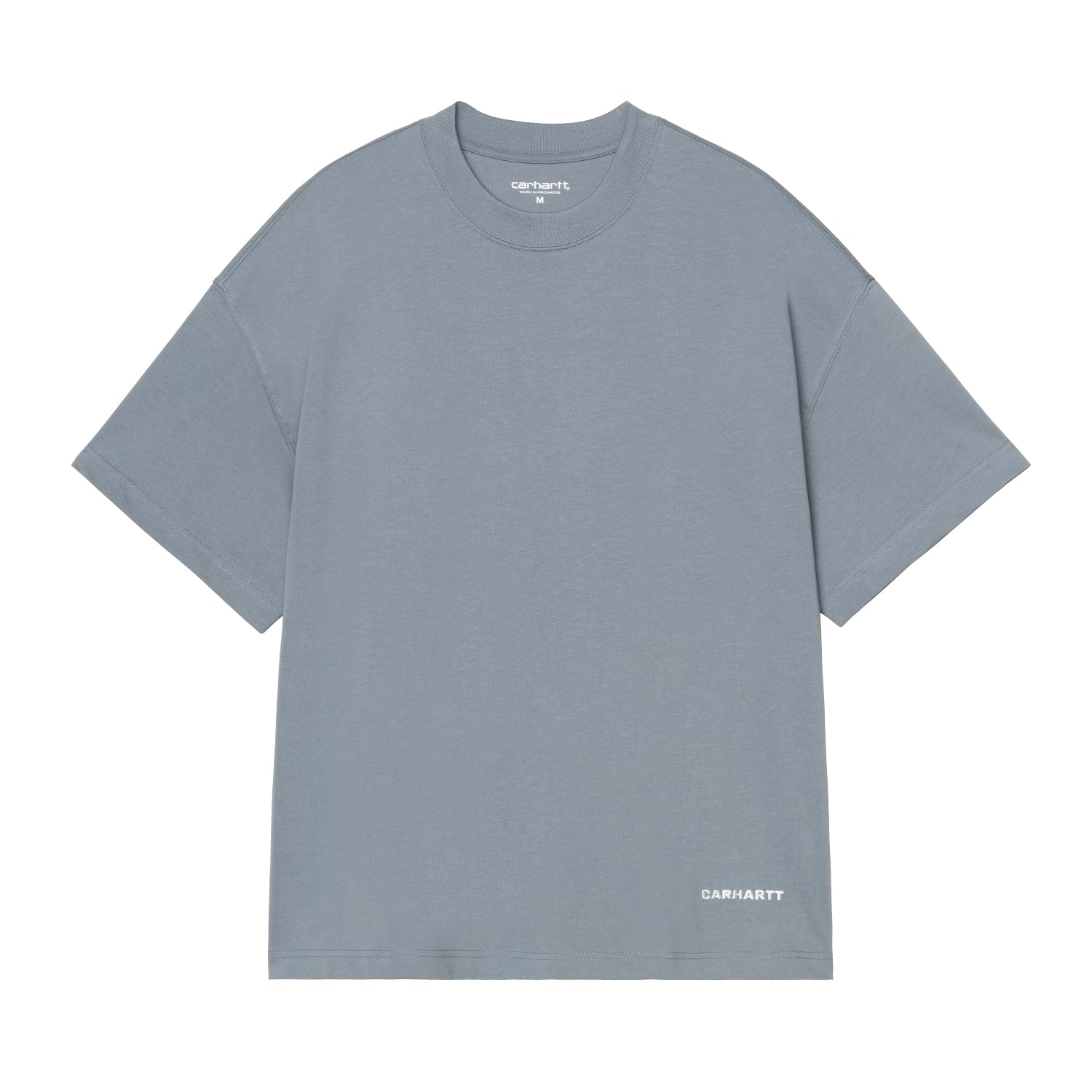 S/S Link Script T-Shirt - Velvet Blue / White