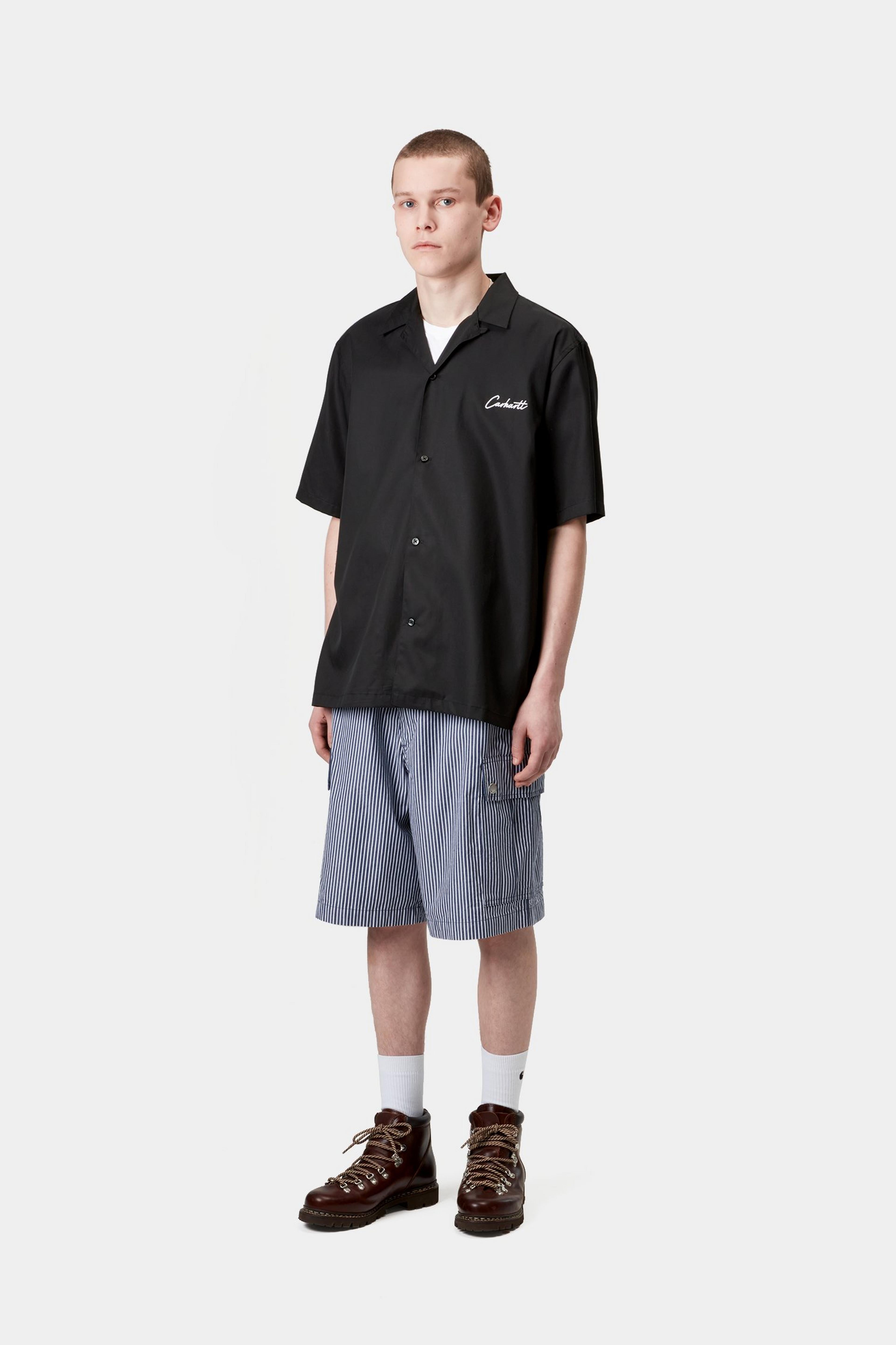 S/S Delray Shirt - Black / White