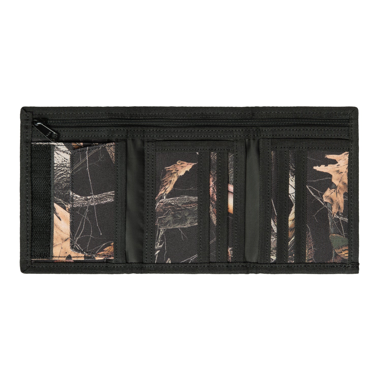 Alec Wallet - Camo Feather Tree, Black