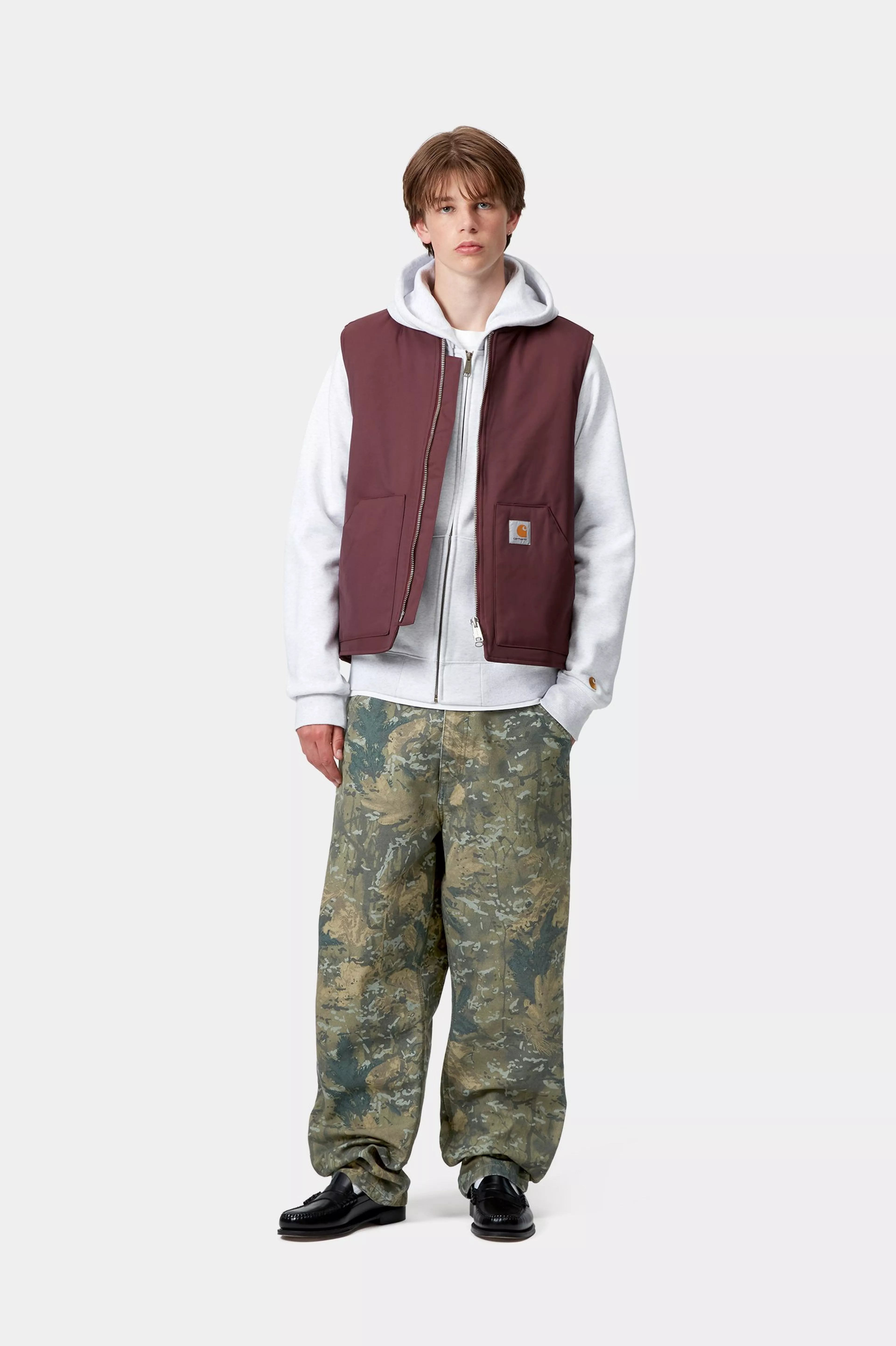 SINGLE KNEE PANT - Camo Combi, Green (stone washed)