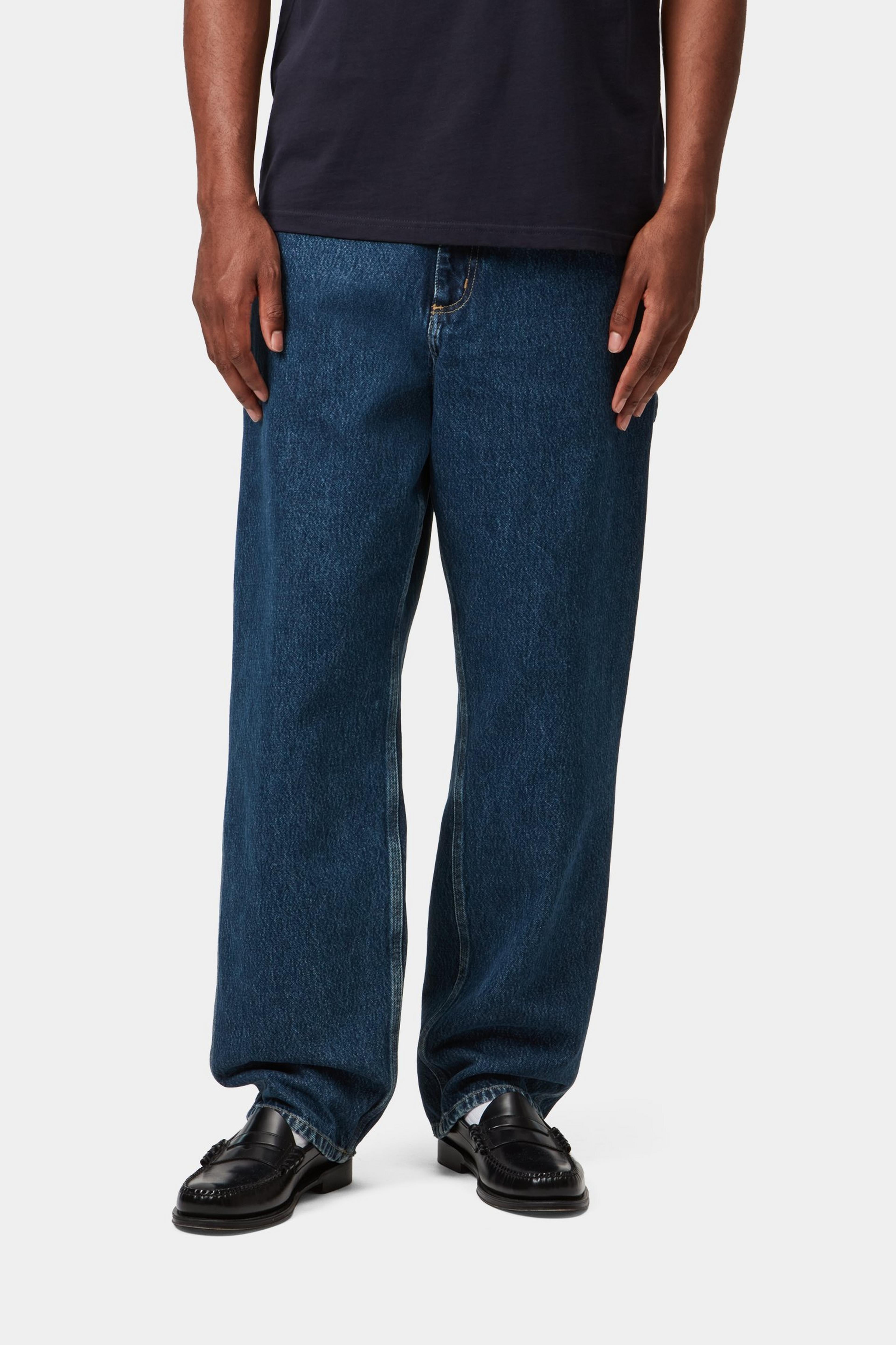 Single Knee Pant - Blue, stone washed