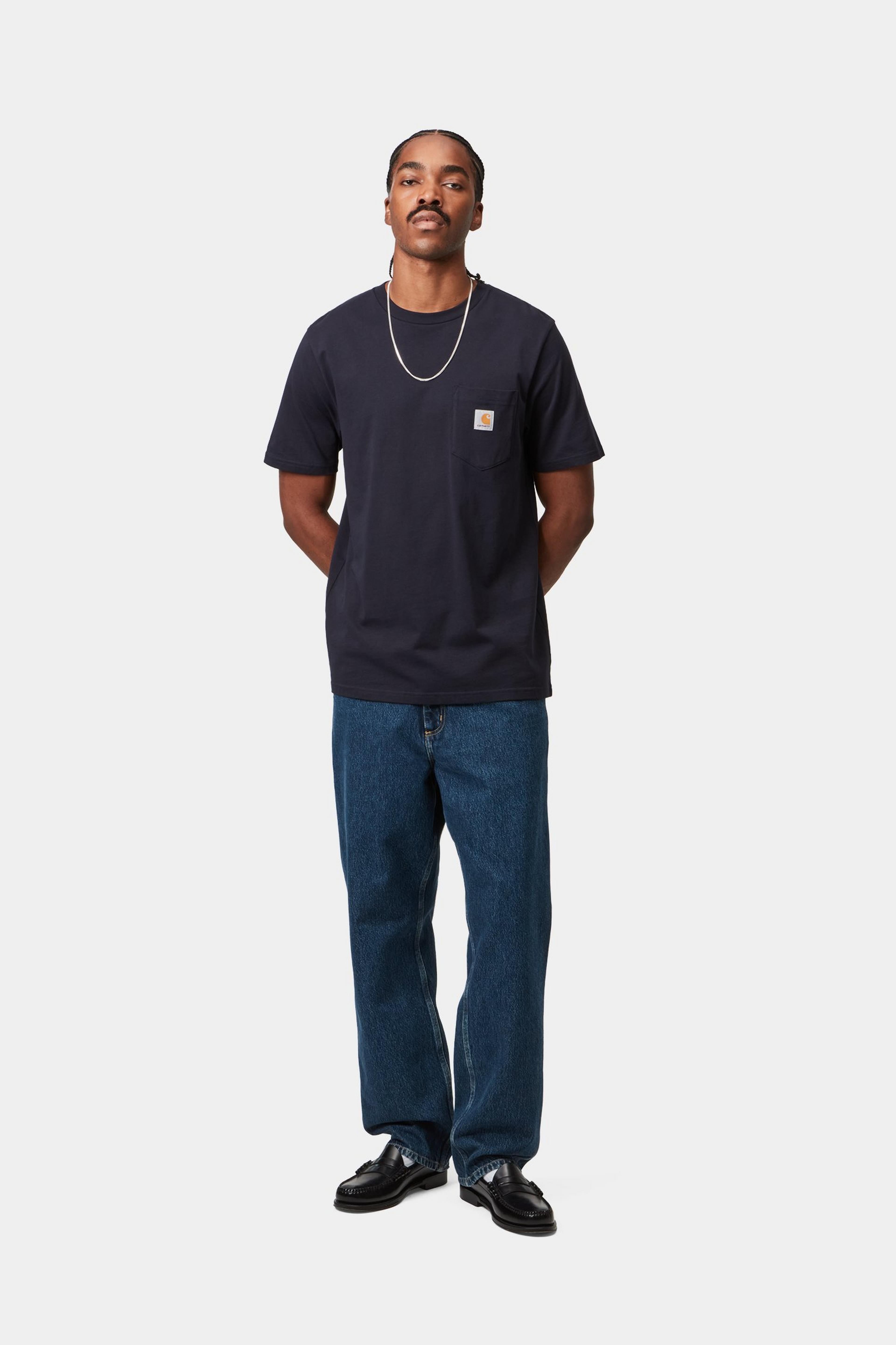Single Knee Pant - Blue, stone washed