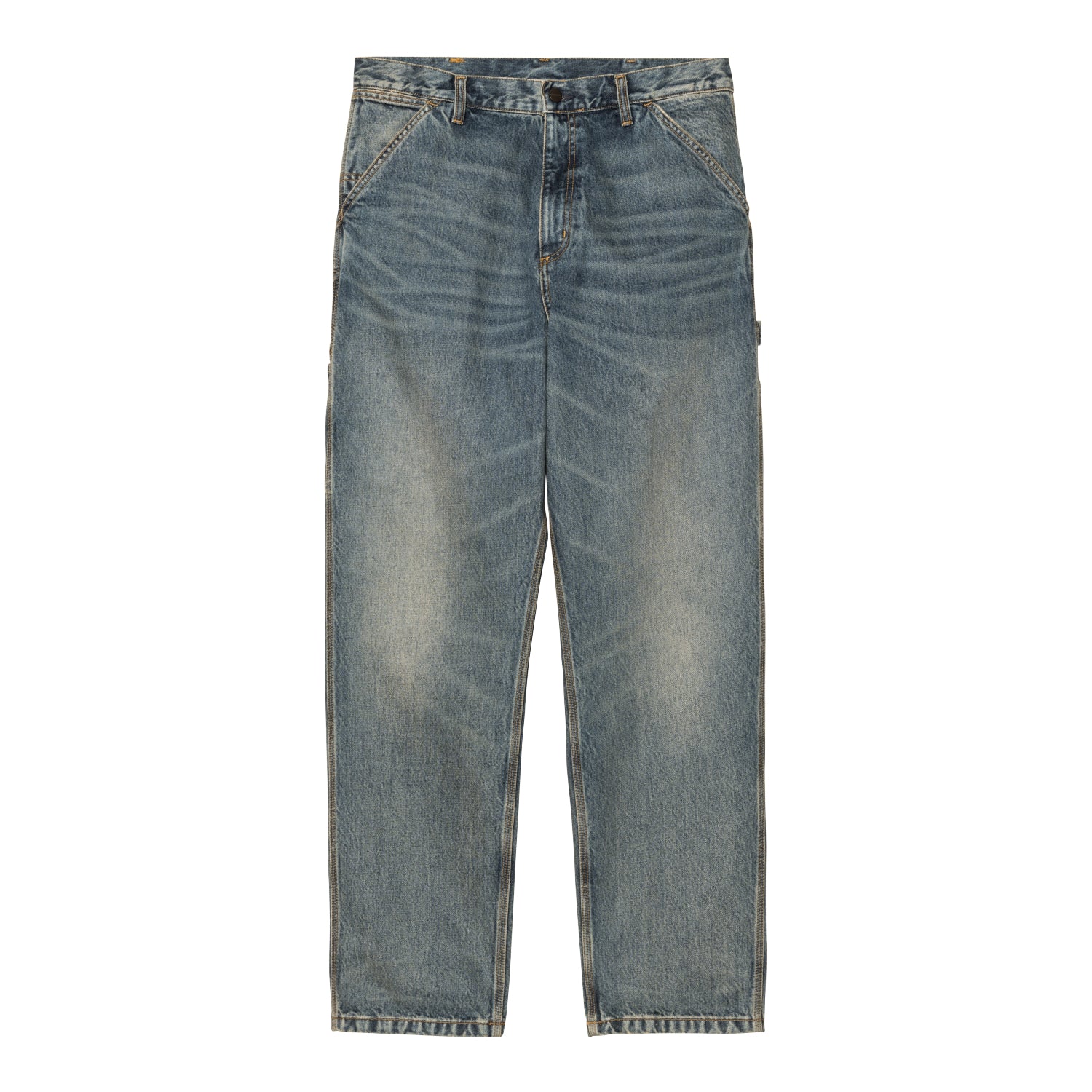 Single Knee Pant - Blue, worn used wash