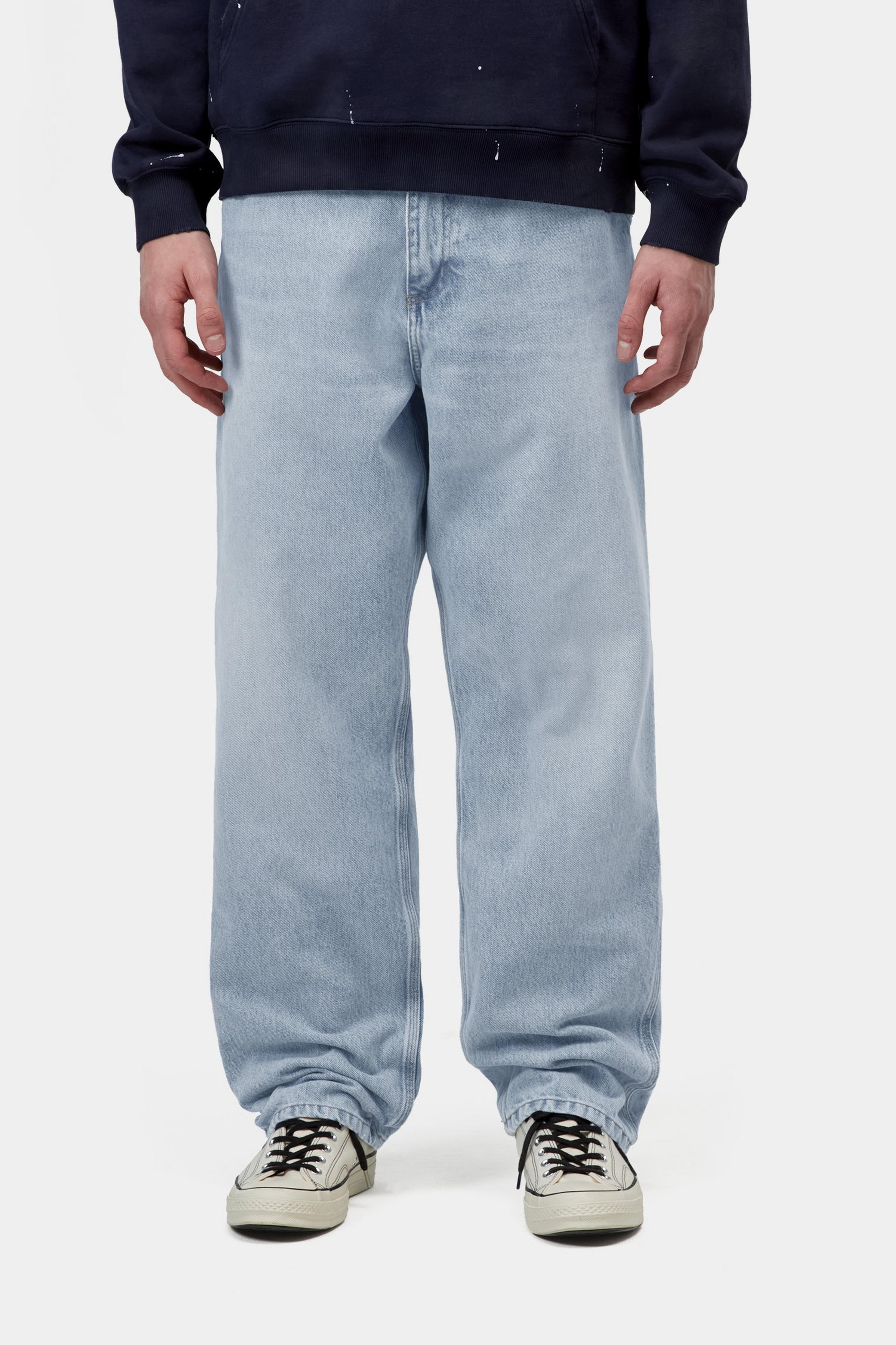 Single Knee Pant - Blue (heavy worn bleached)