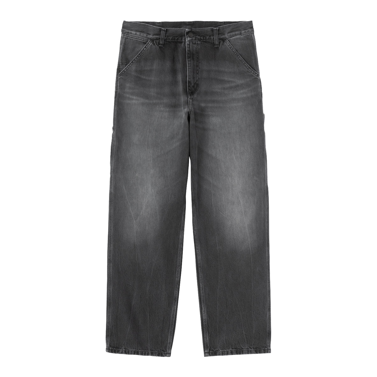 Single Knee Pant - Black, marble used wash