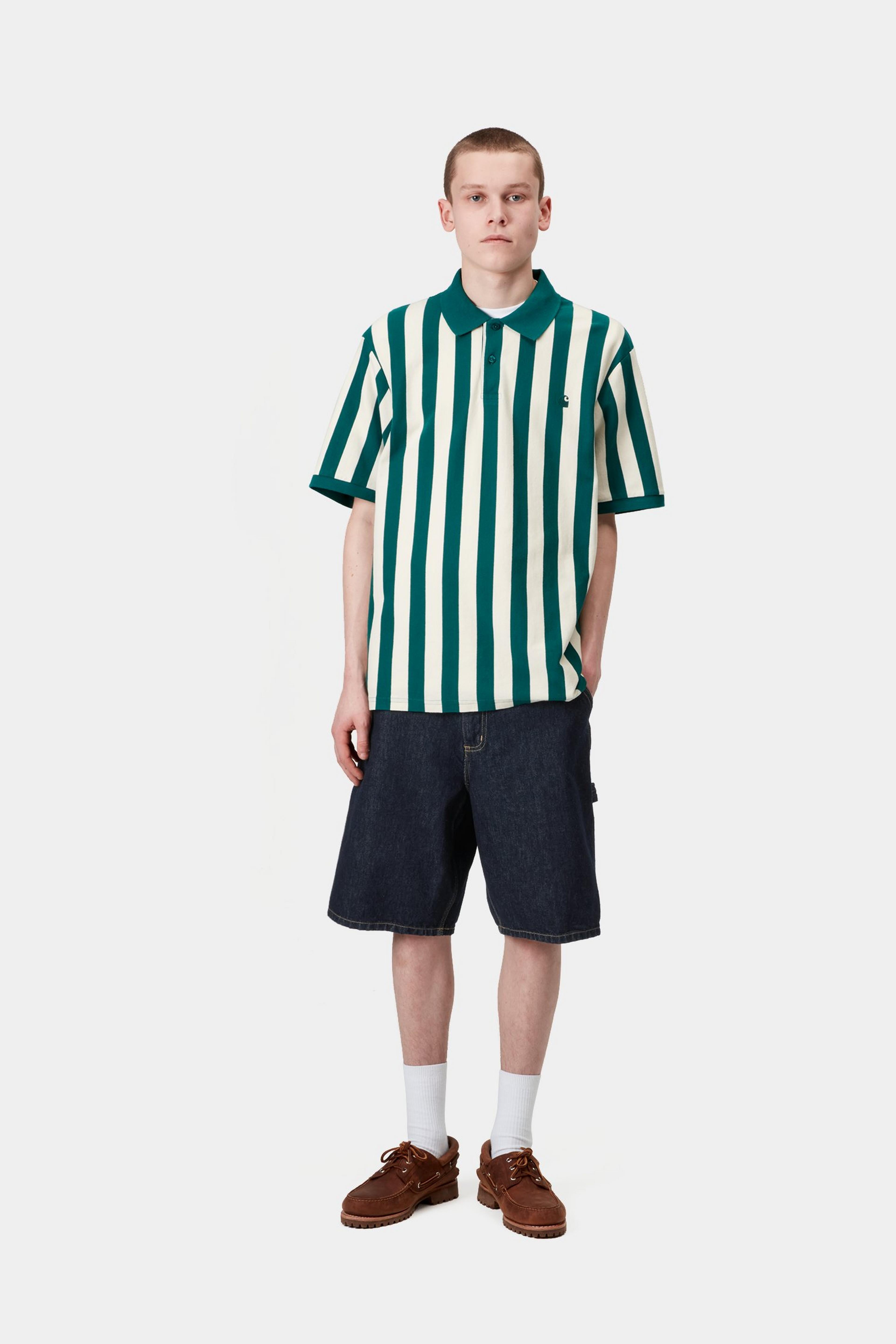 Single Knee Short - Blue (rinsed)