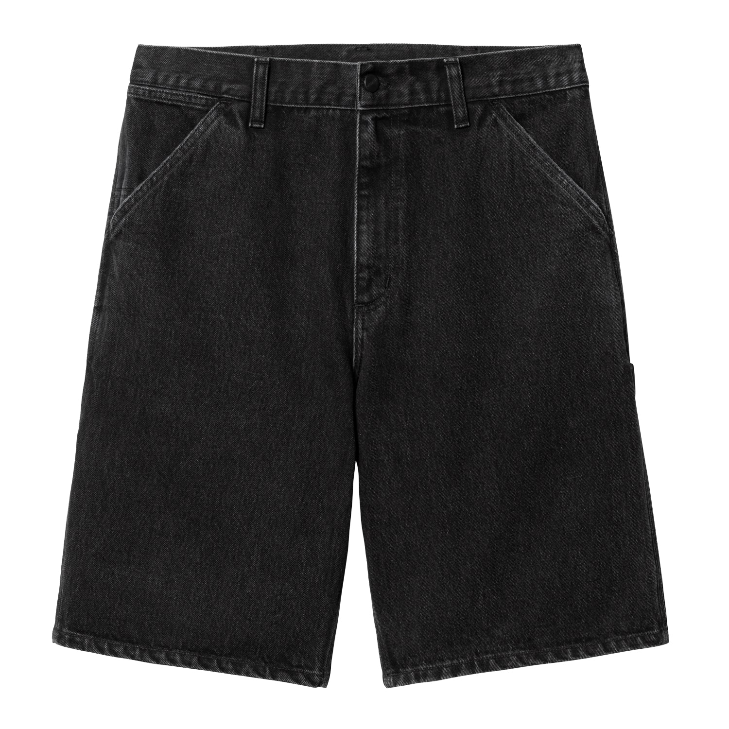 Single Knee Short - Black (stone washed)