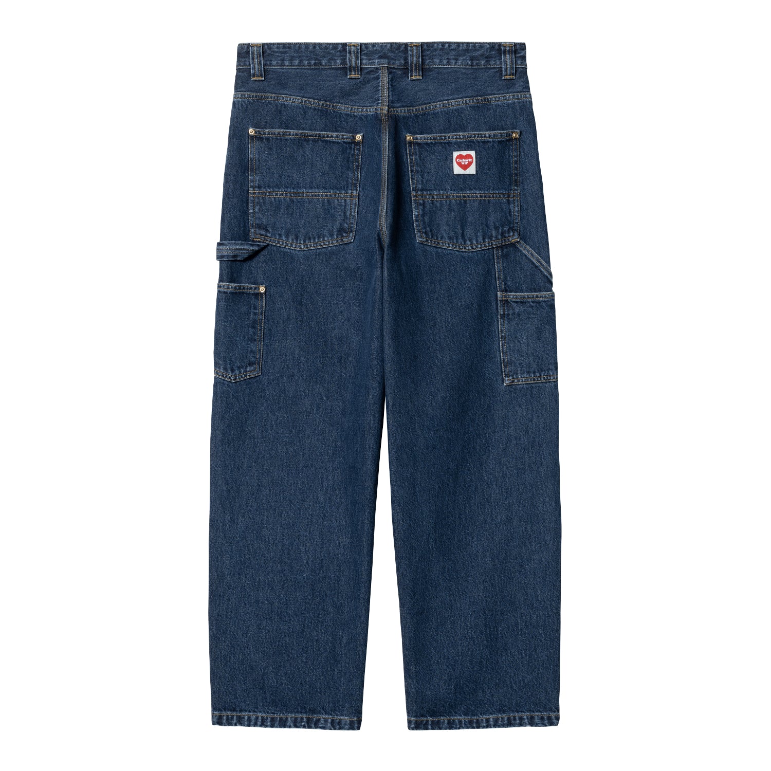 NASH DOUBLE KNEE PANT - Blue (stone washed)