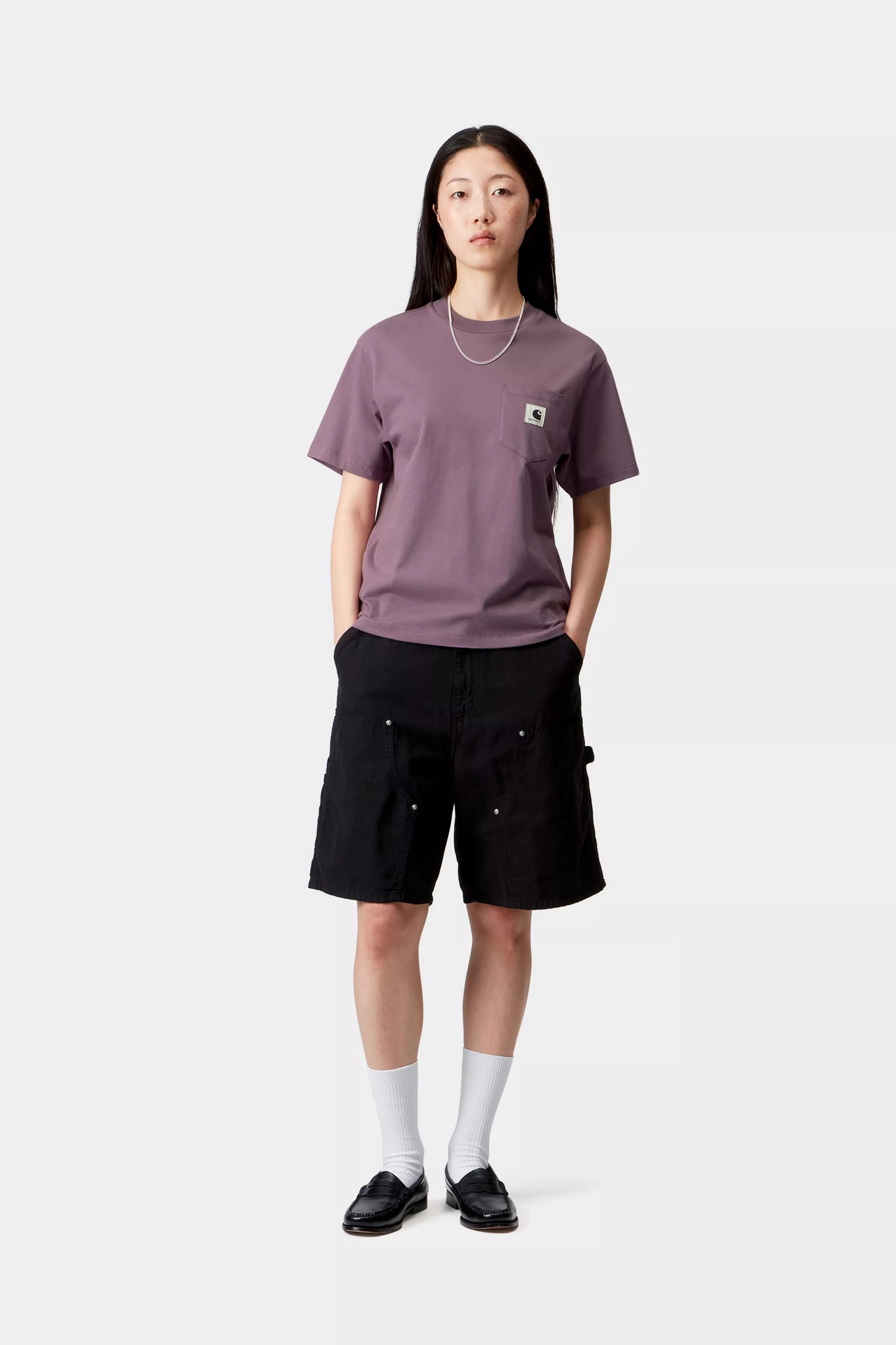 W' S/S POCKET T-SHIRT - Phlox