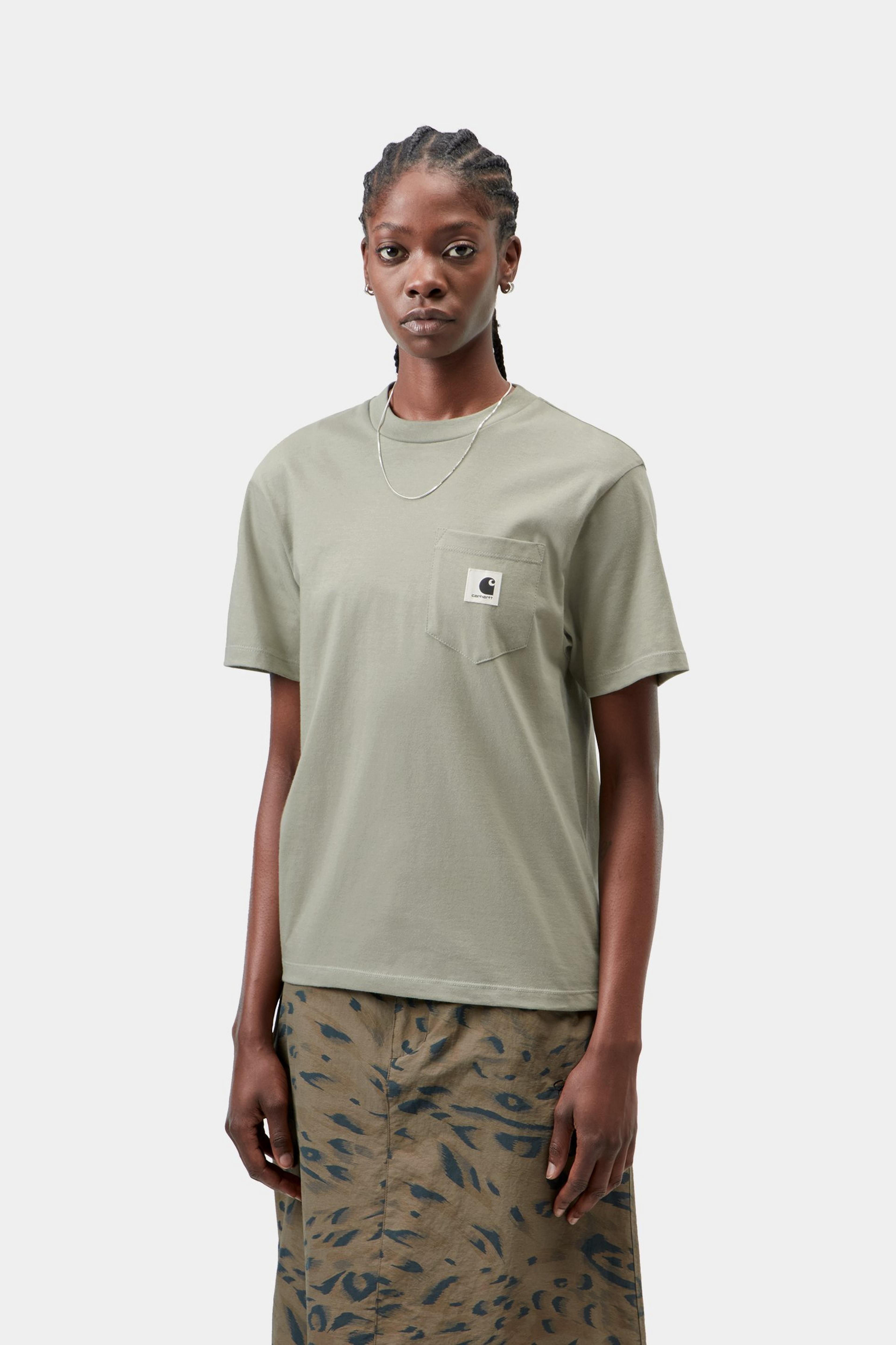 W' S/S Pocket T-Shirt - Shady Green