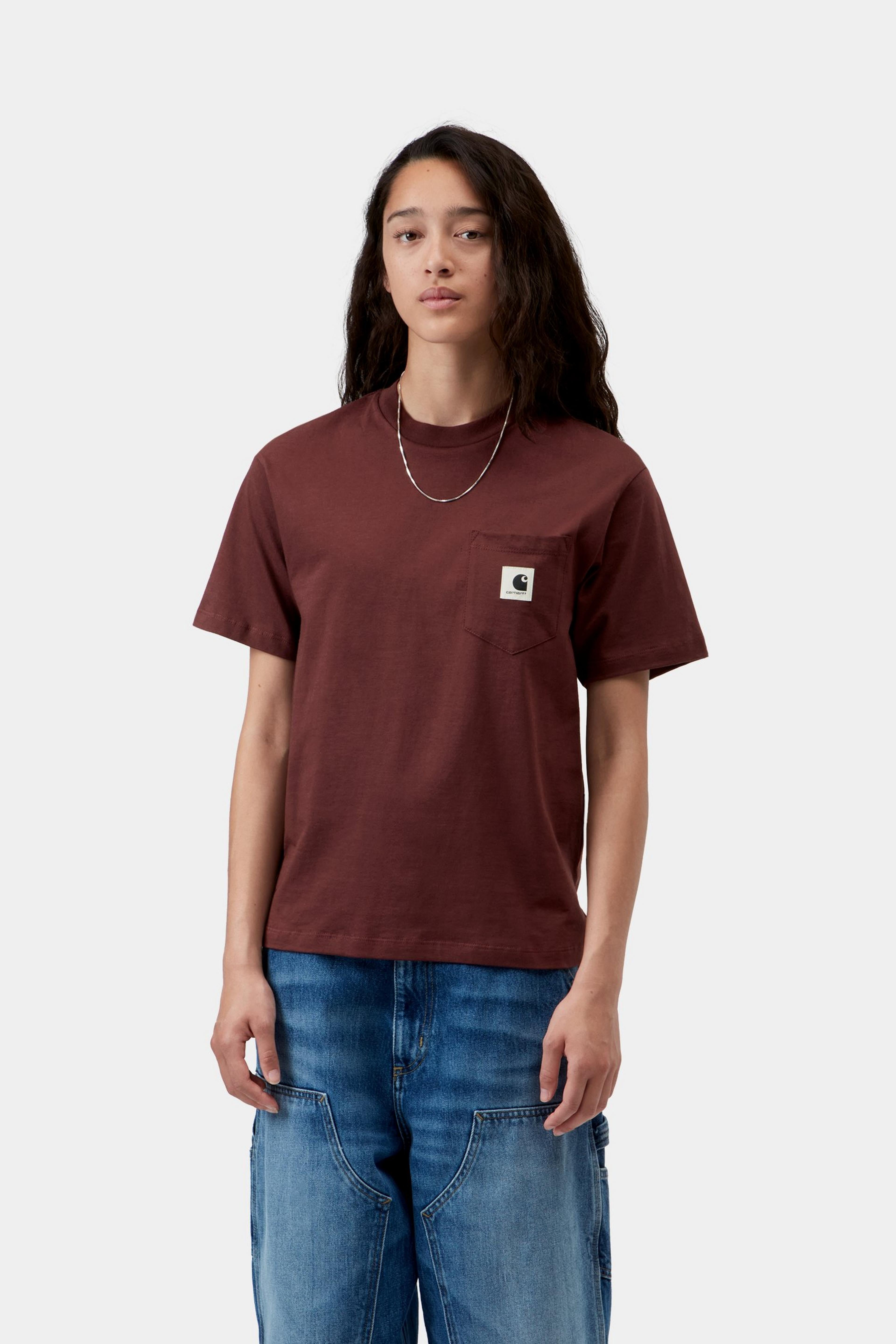 W' S/S Pocket T-Shirt - Amarone