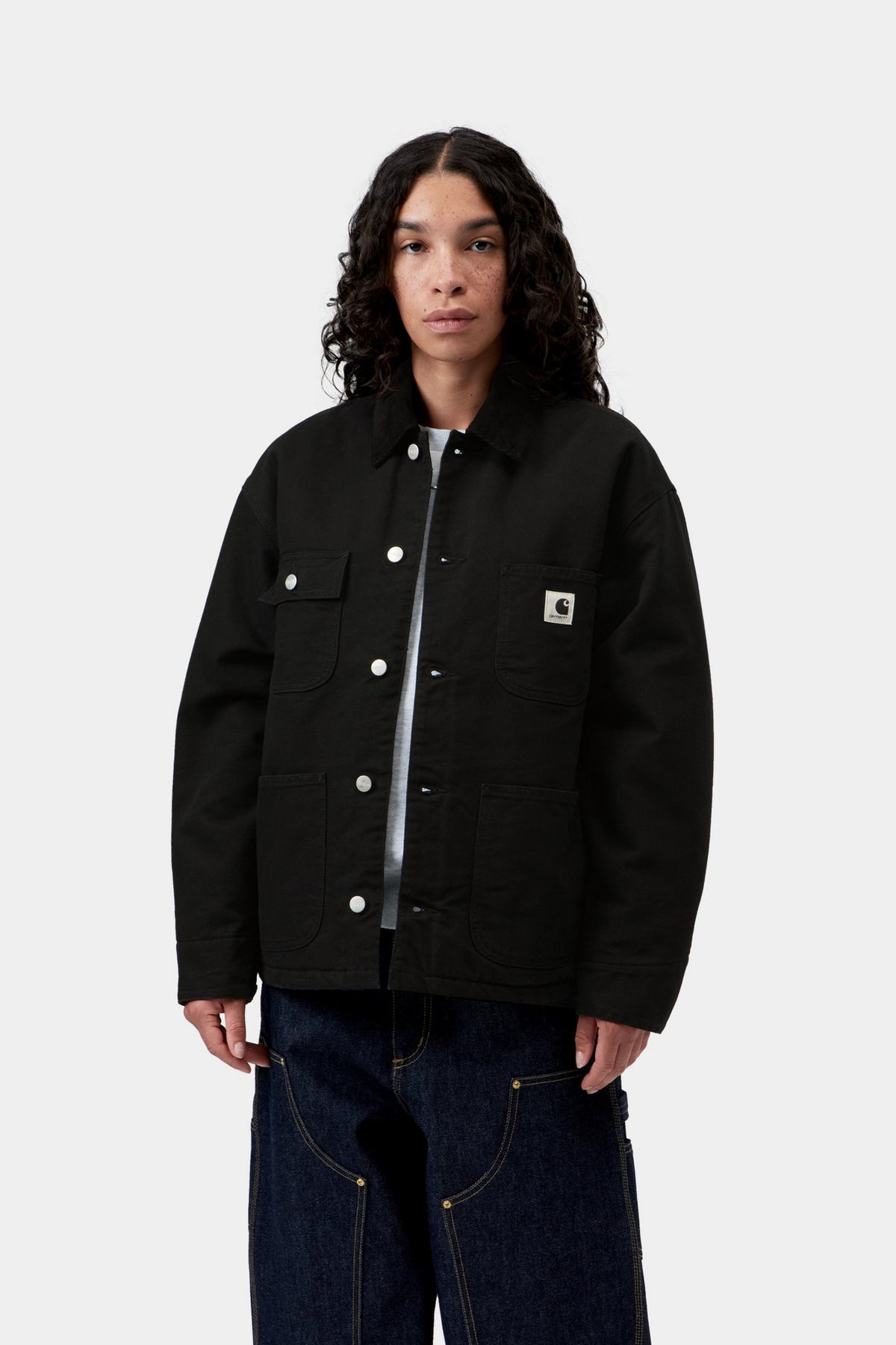 W' OG Michigan Coat - Black / Black rinsed