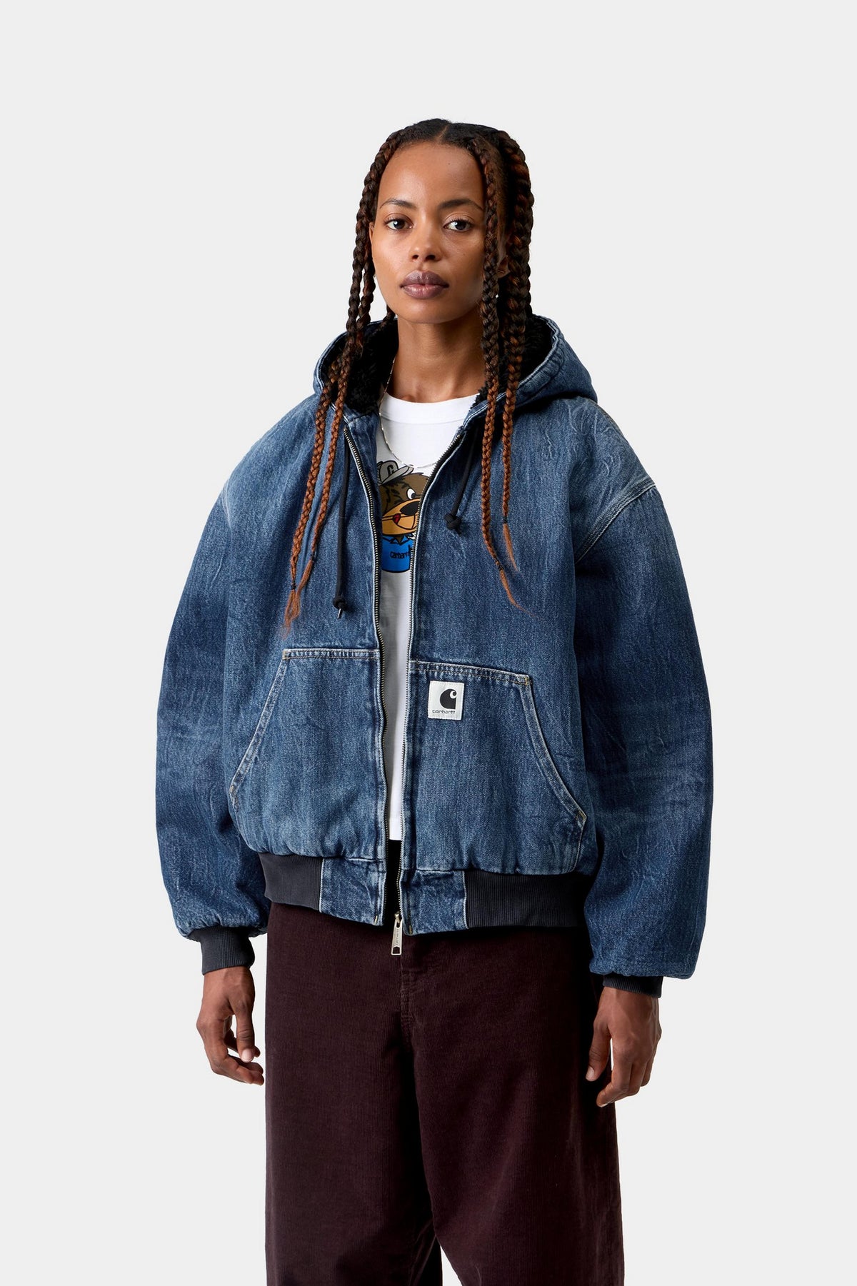 W' OG Active Jacket - Blue marble used wash