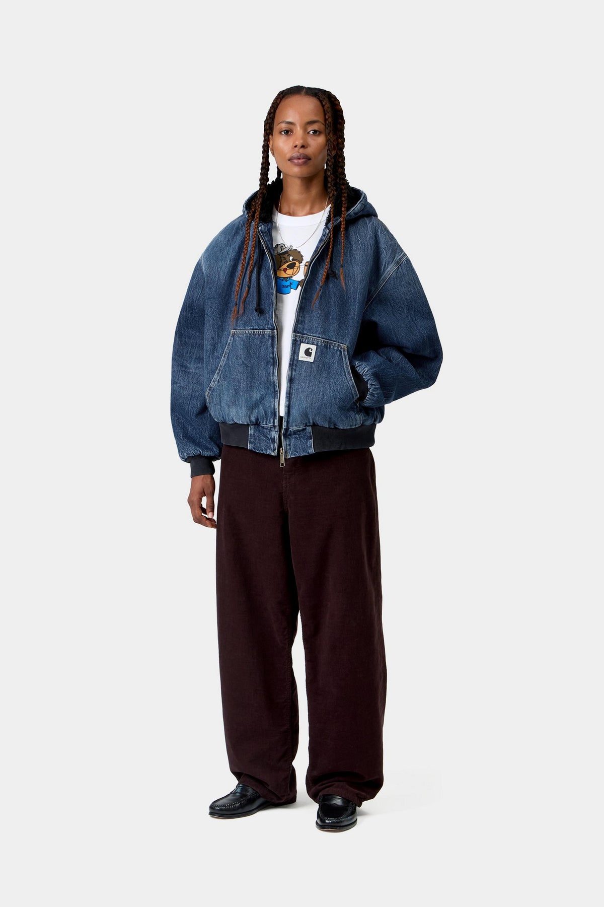 W' OG Active Jacket - Blue marble used wash