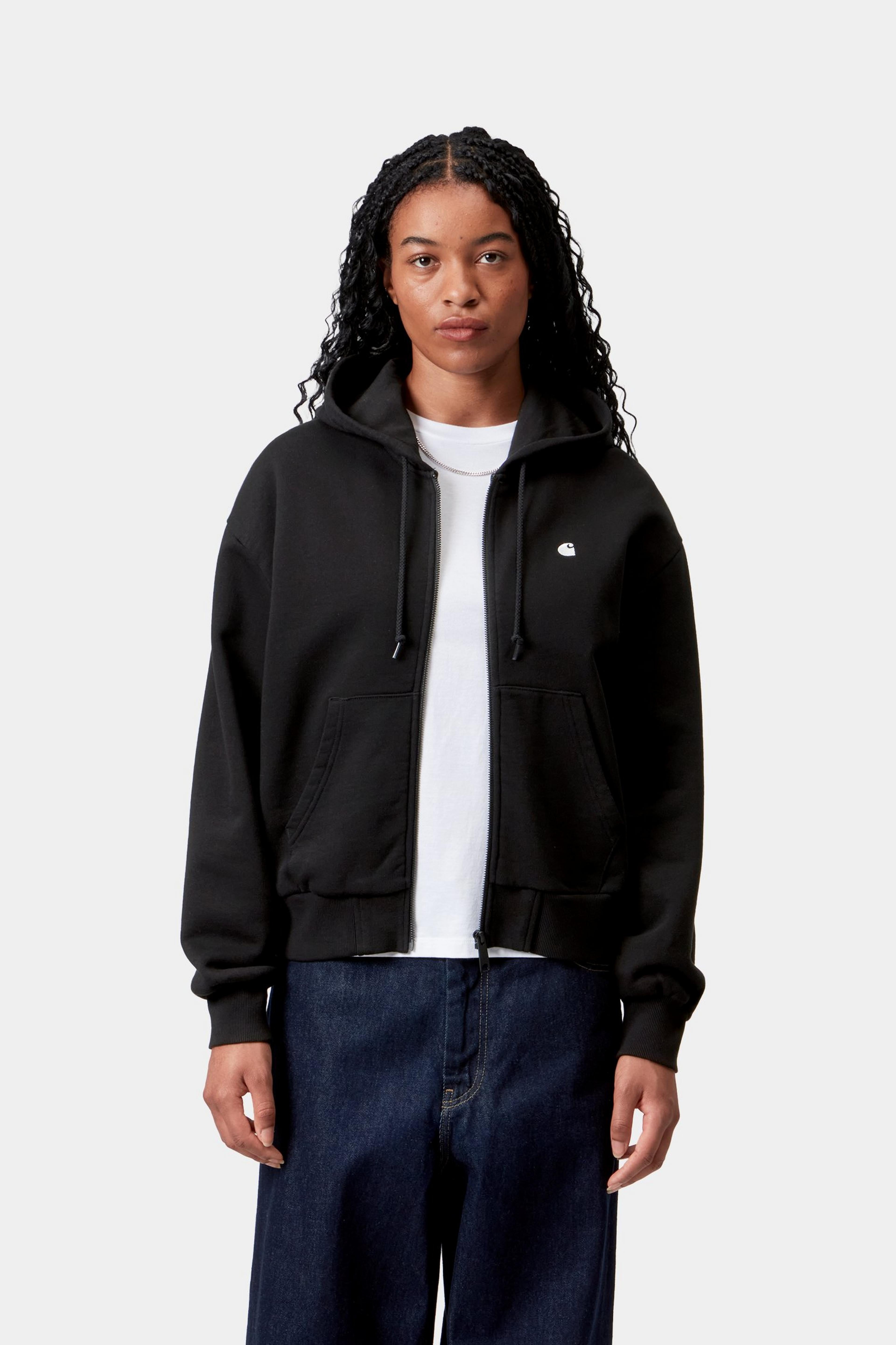 W' Hooded Casey Jacket - Black / Silver