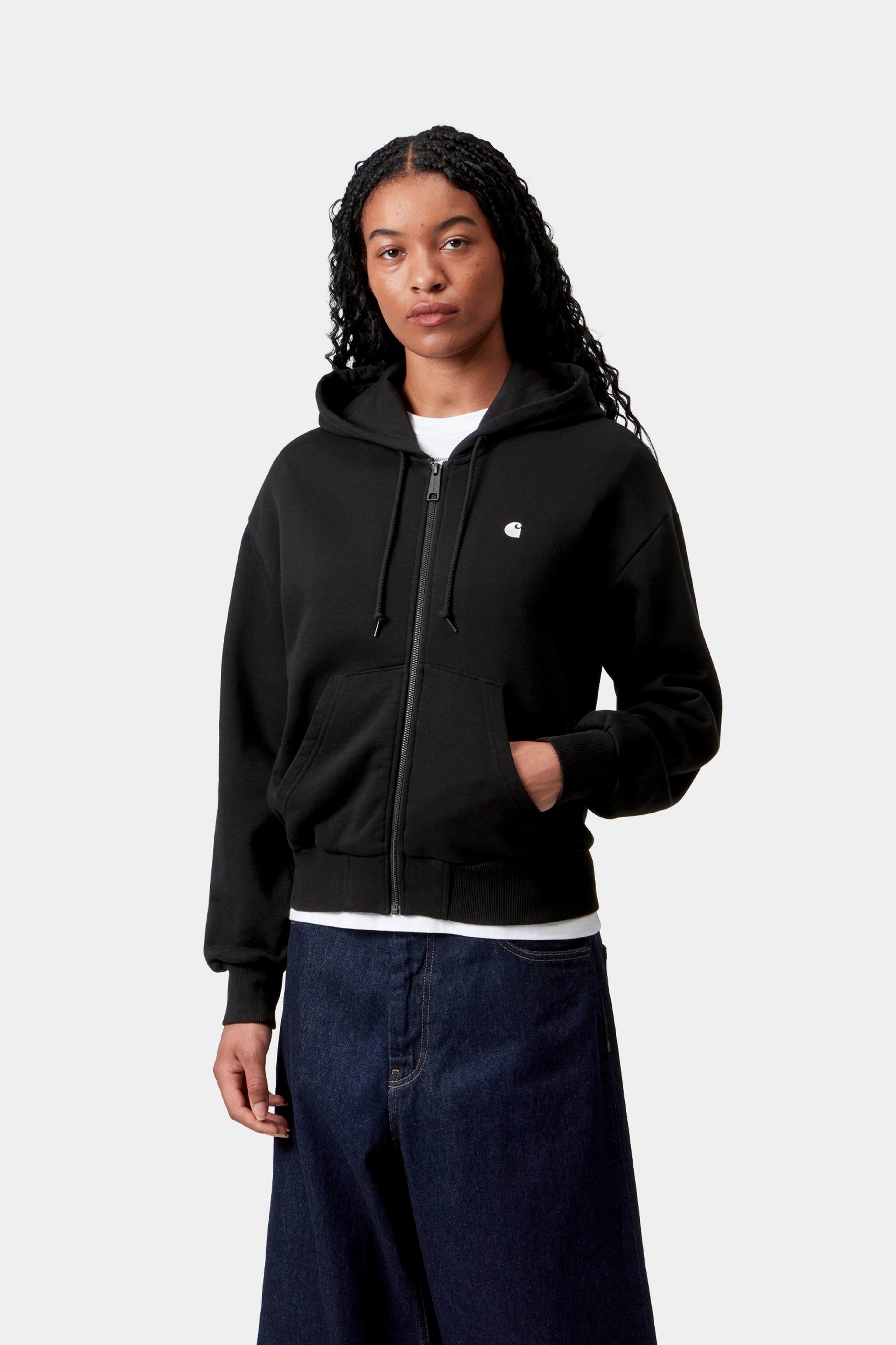 W' Hooded Casey Jacket - Black / Silver