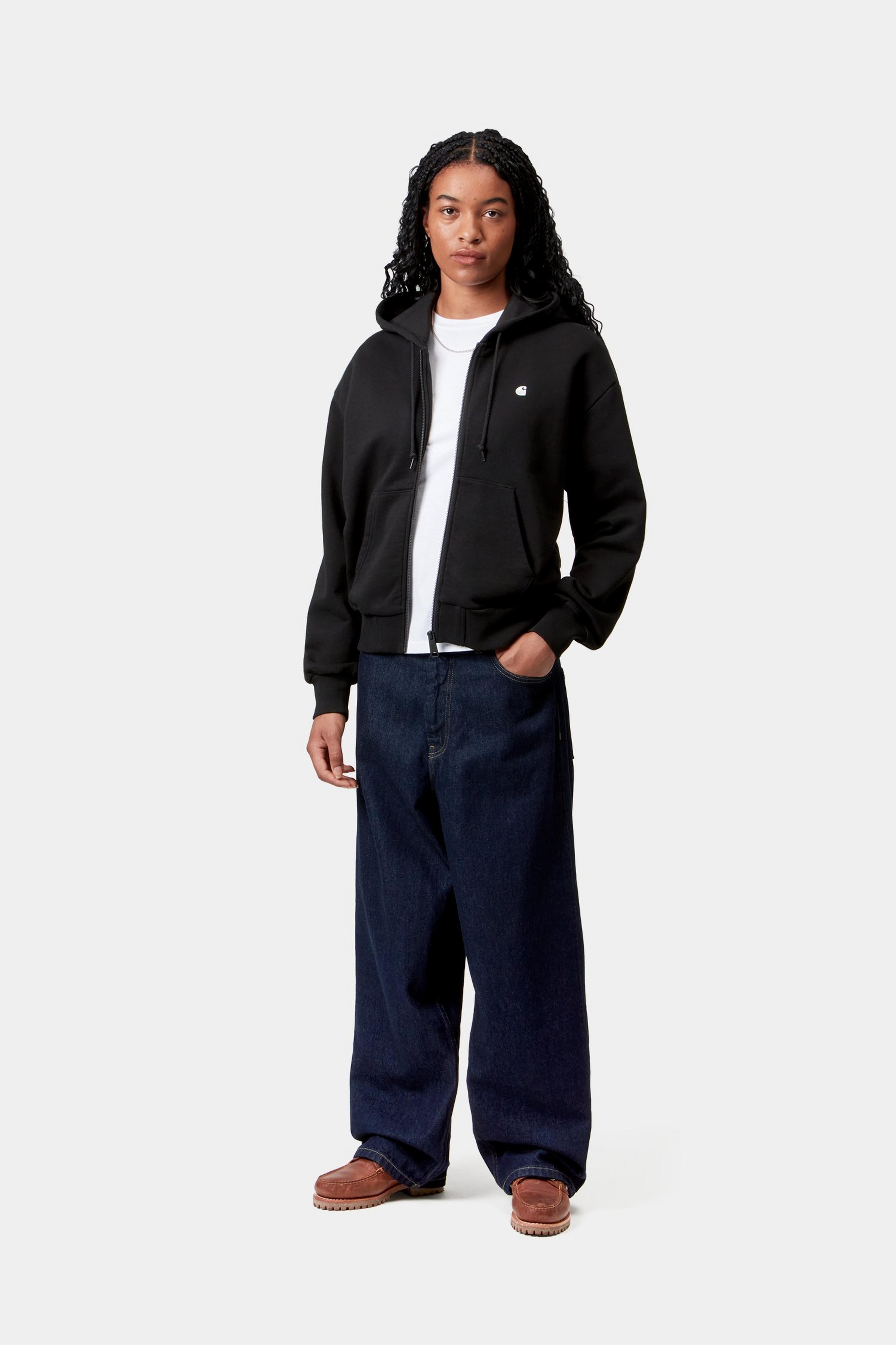 W' Hooded Casey Jacket - Black / Silver