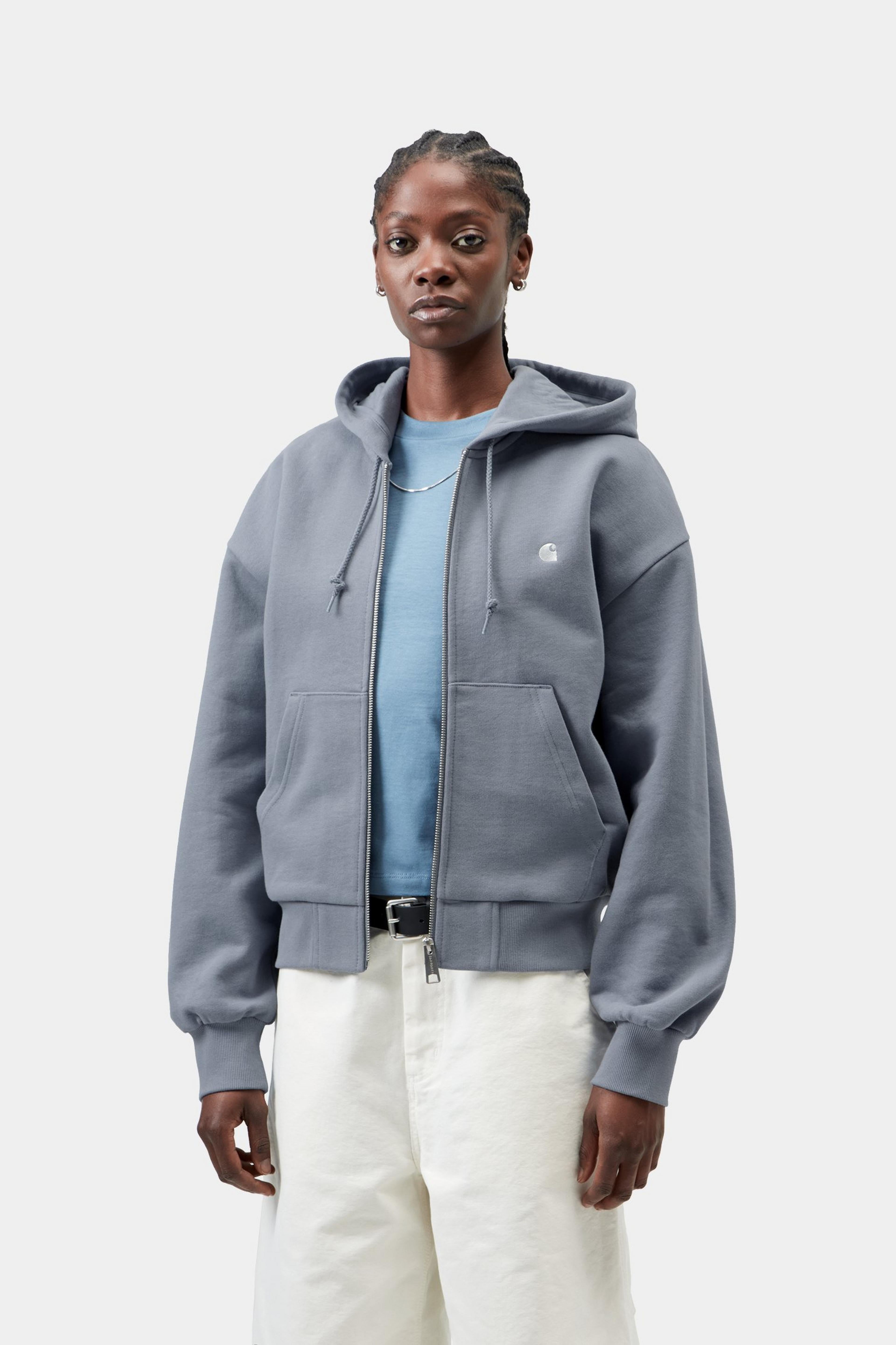 W' Hooded Casey Jacket - Shady Blue / Silver