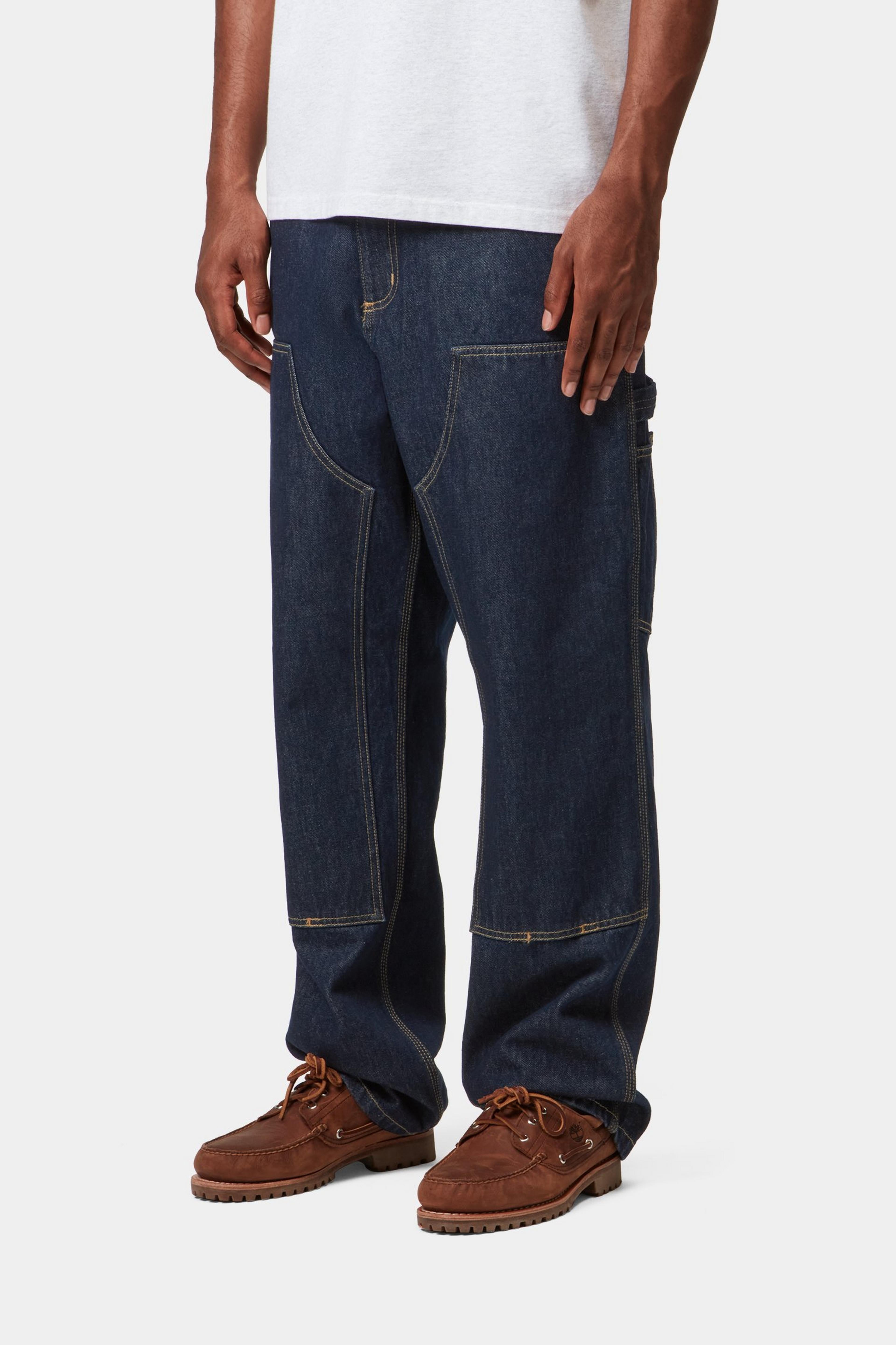 Double Knee Pant - Blue, rinsed