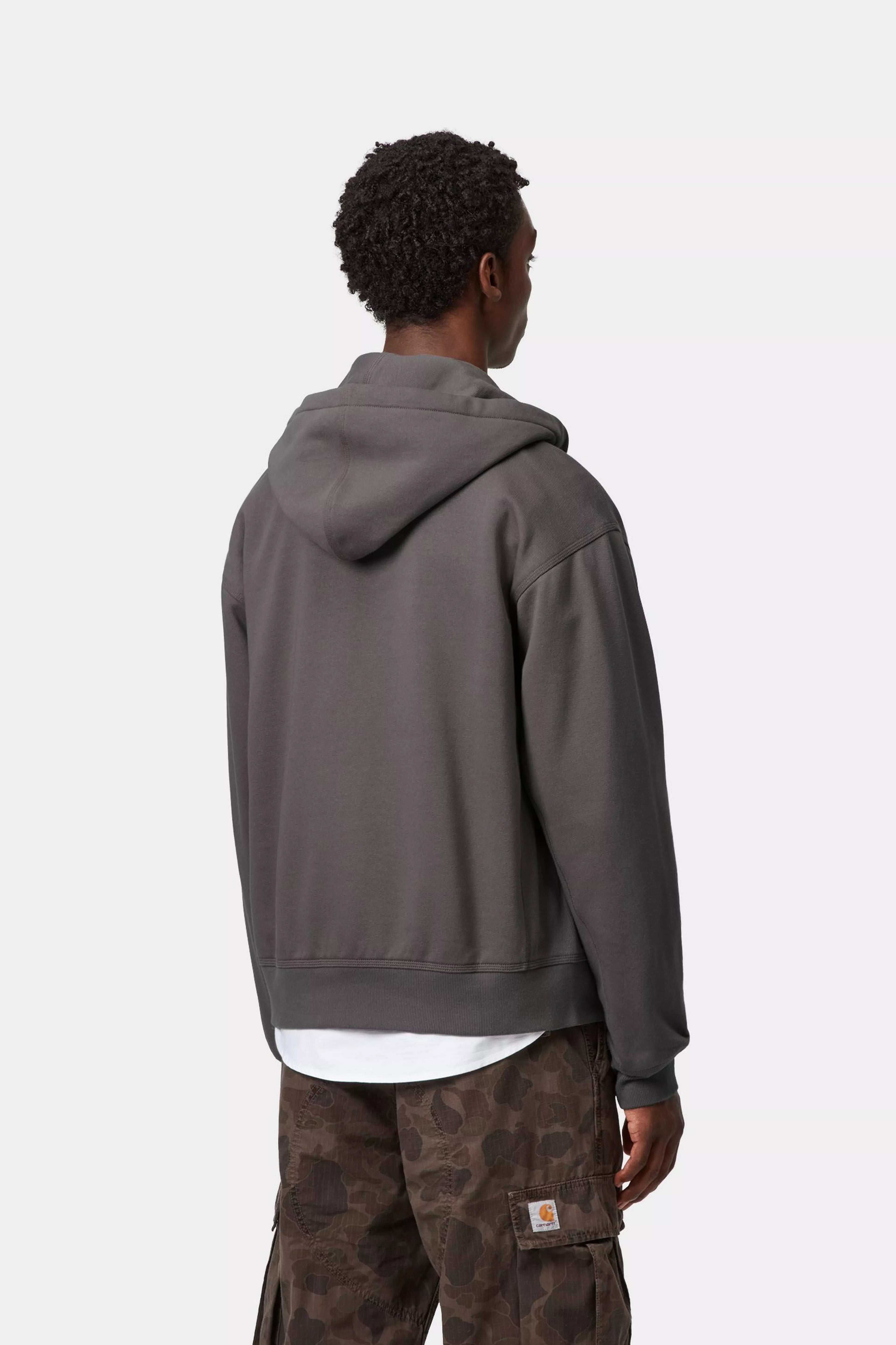 HOODED AMERICAN SCRIPT JACKET - Porphyry