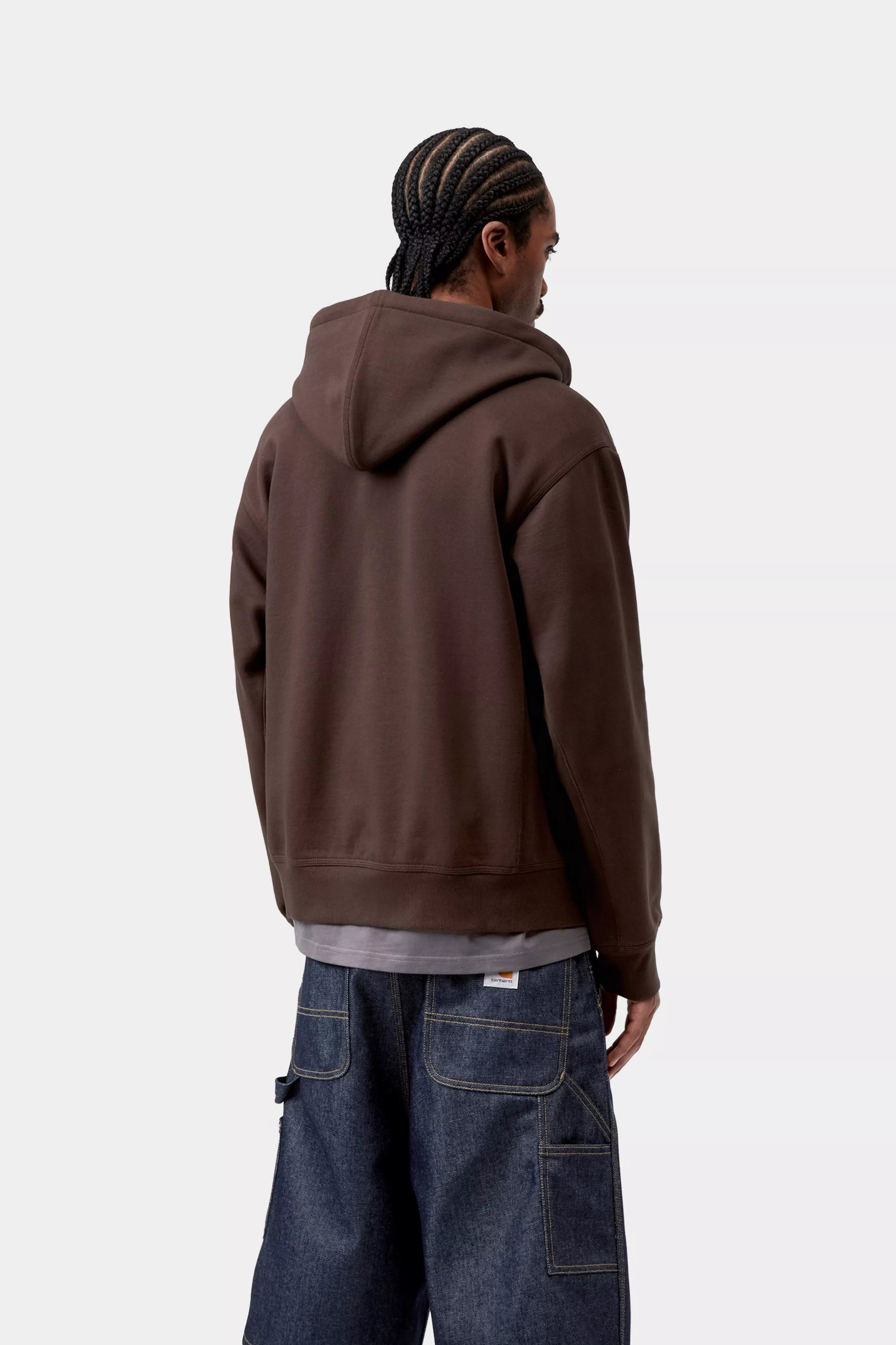 Hooded American Script Jacket - Palisander