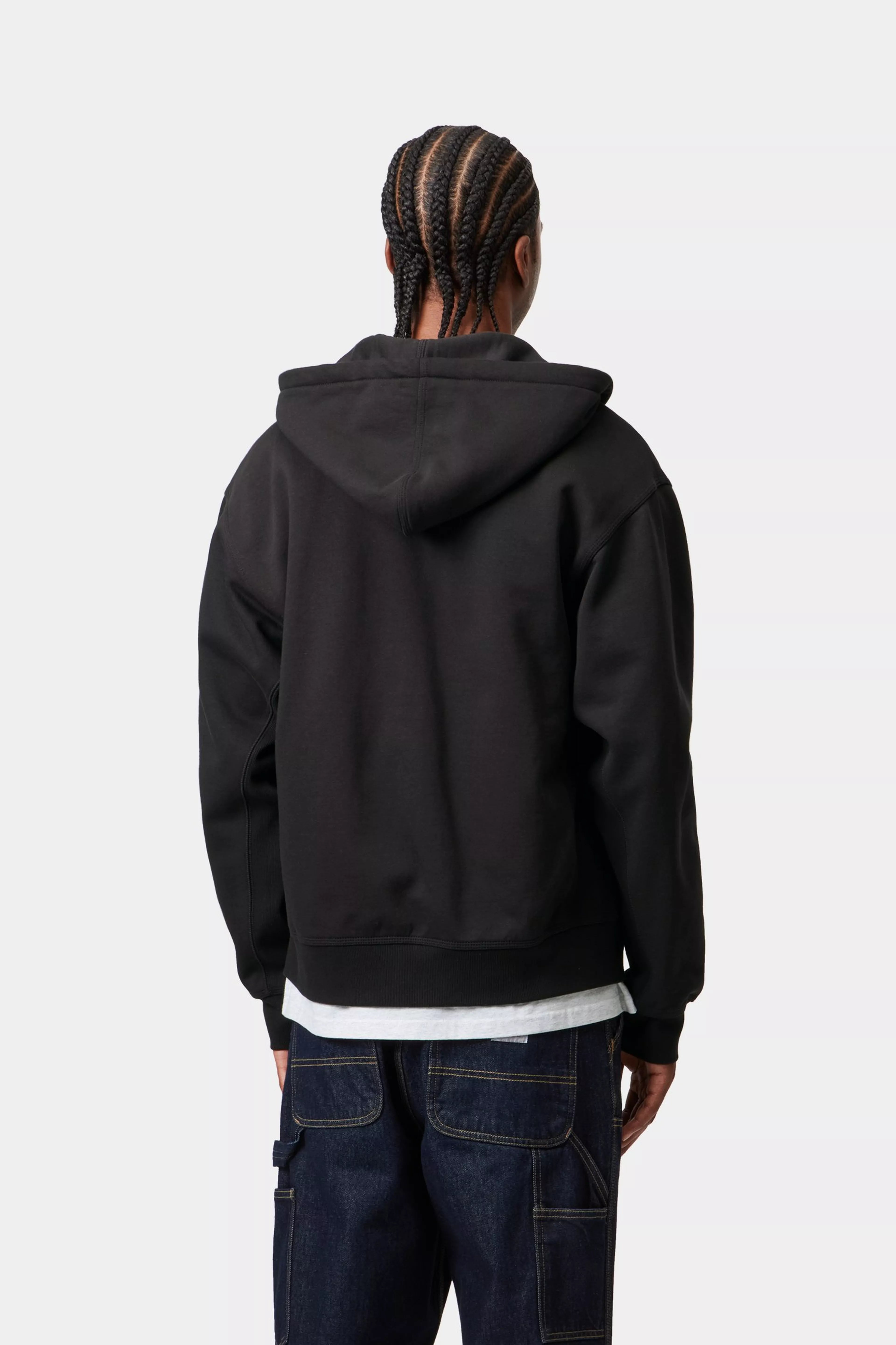 Hooded American Script Jacket - Black