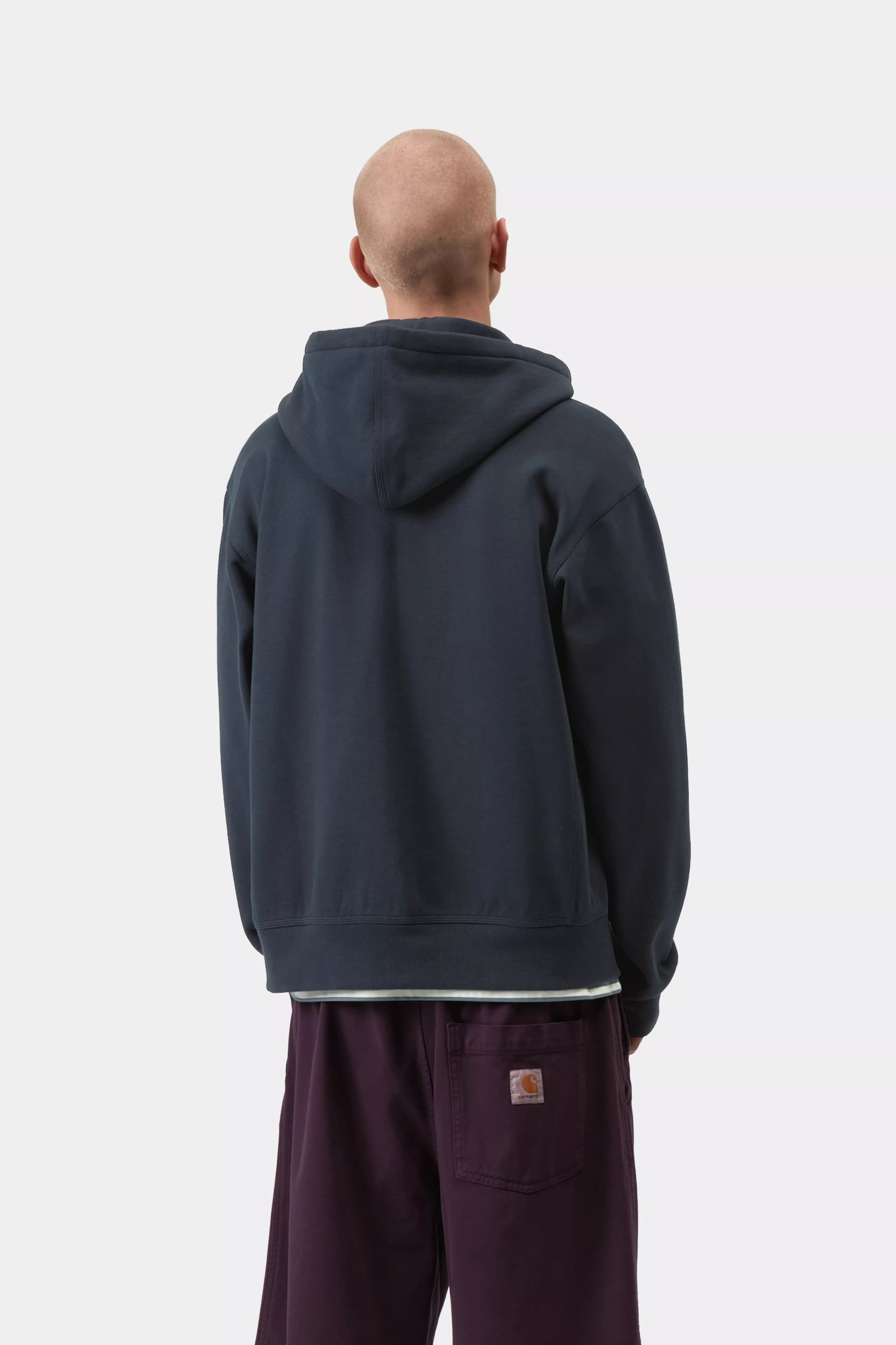 Hooded American Script Jacket - Deep Night