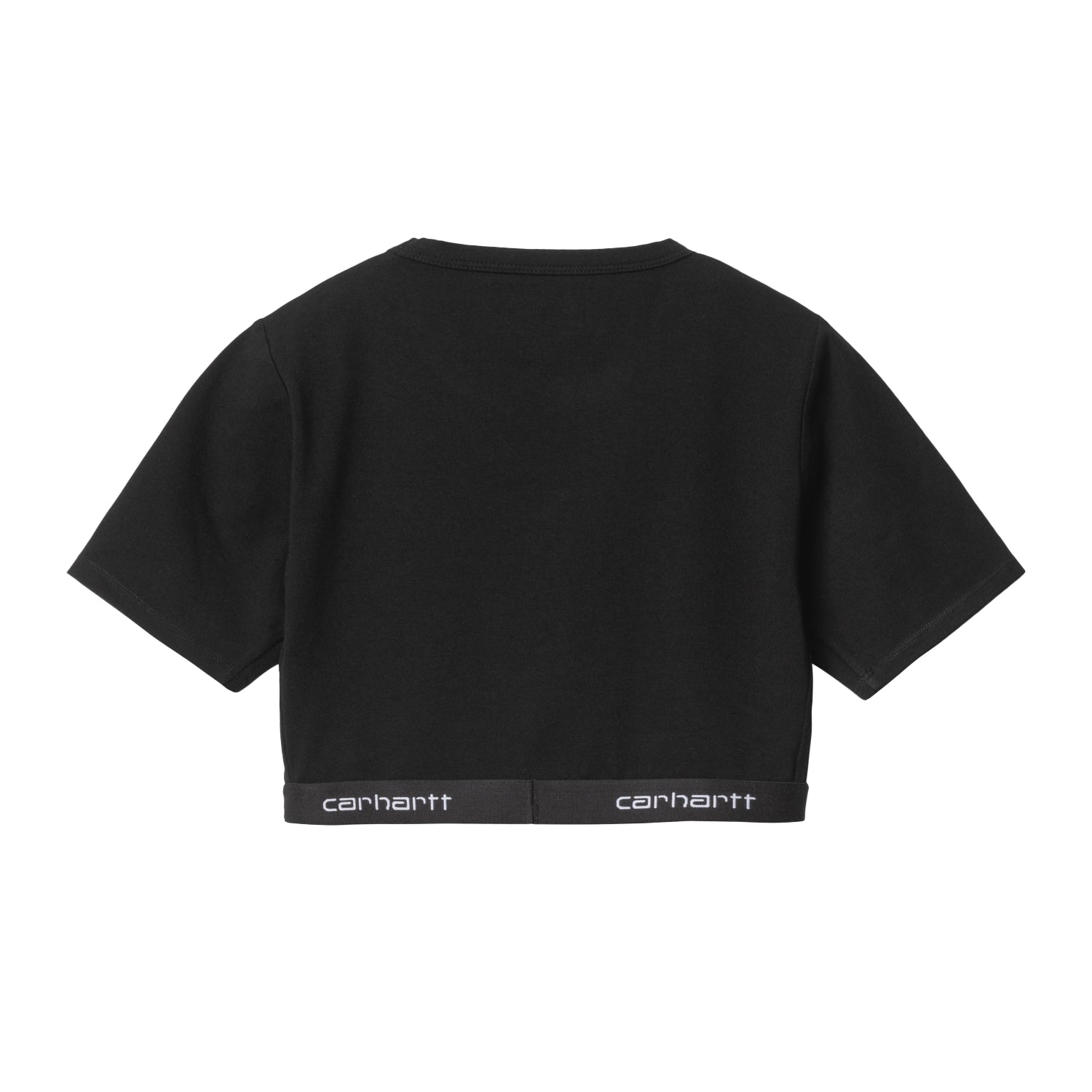 W' SCRIPT CROP TOP - Black