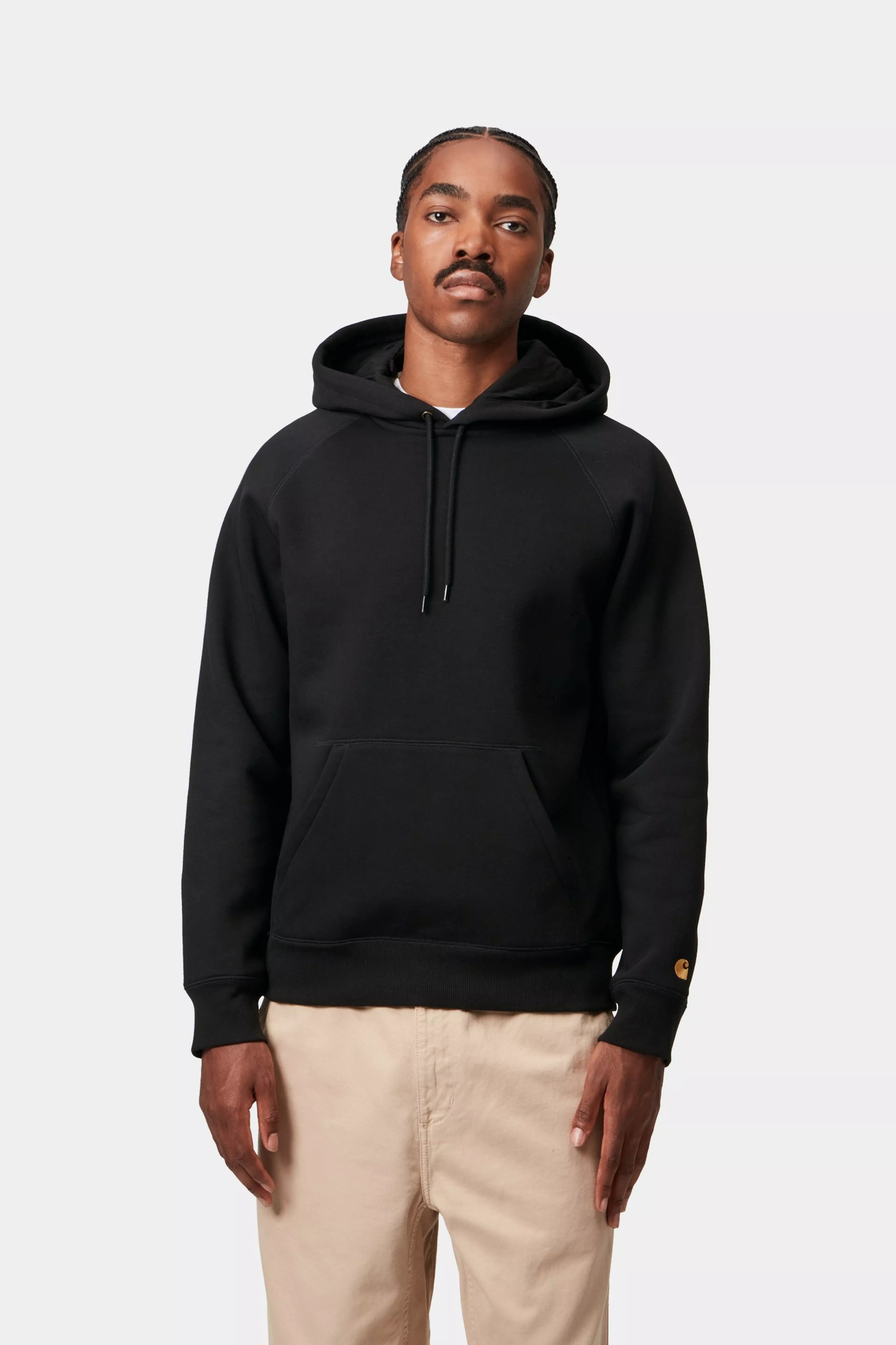 HOODED CHASE SWEAT - Black / Gold