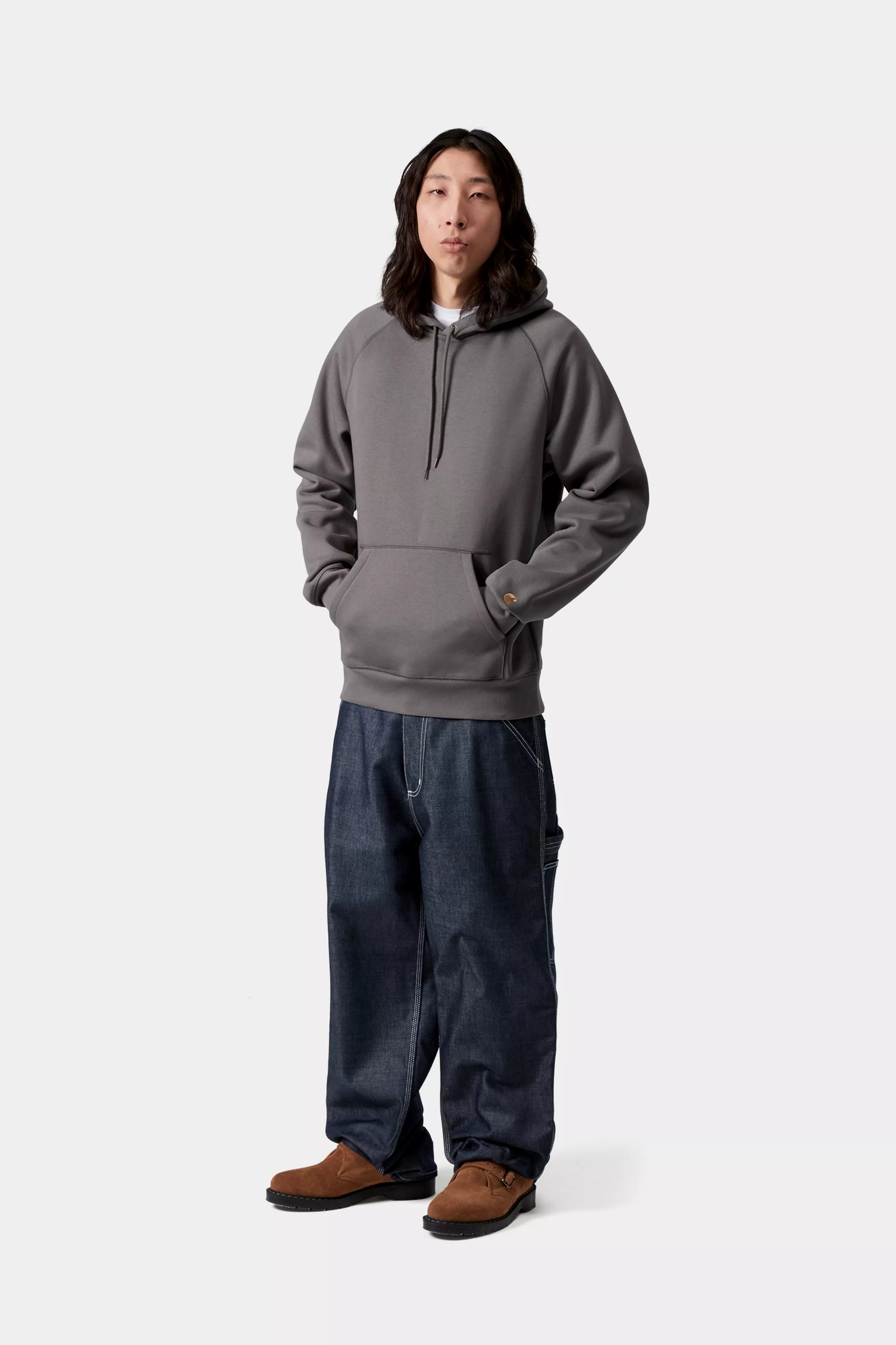 Hooded Chase Sweat - Porphyry / Gold