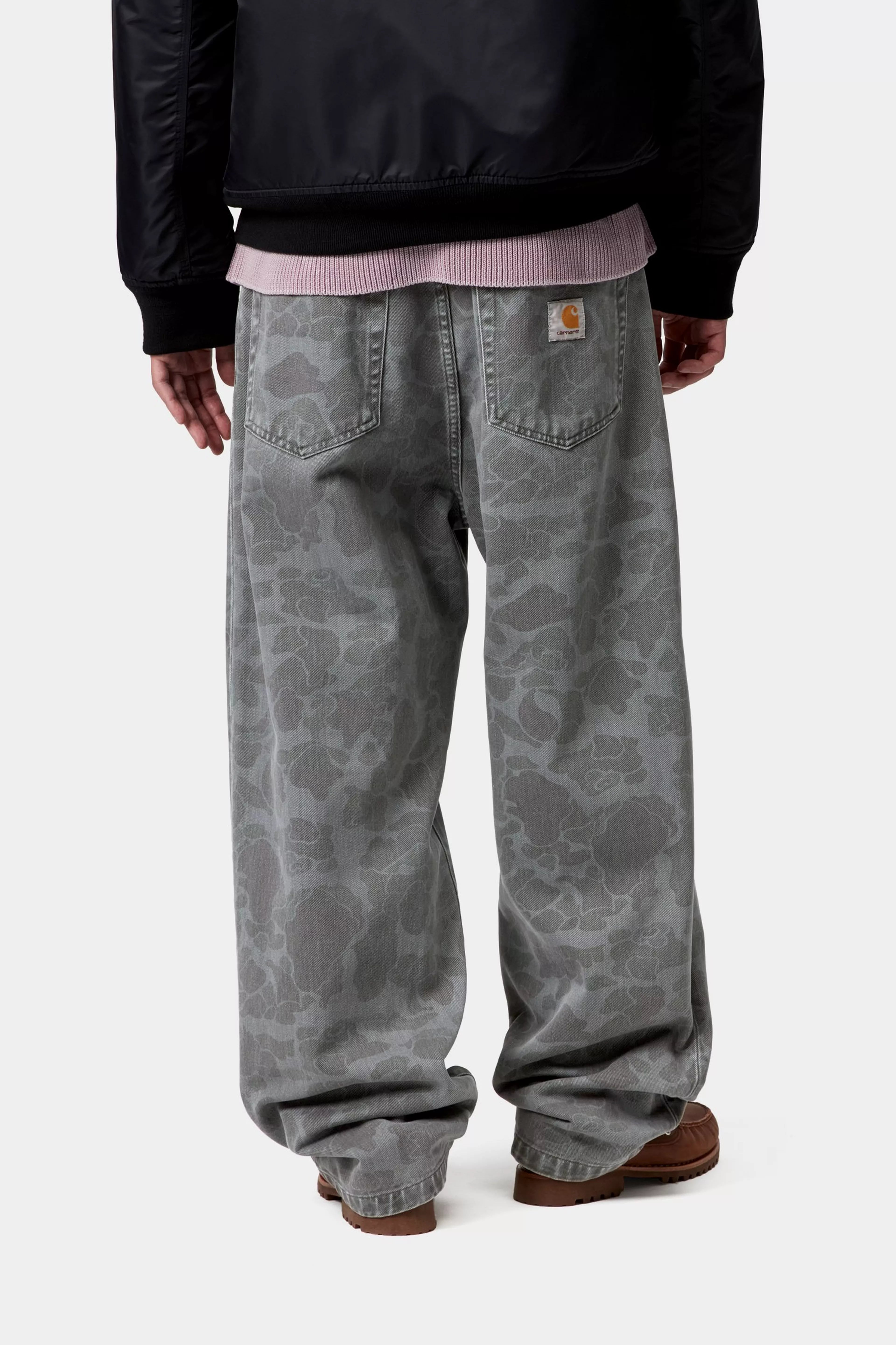 DUCK LANDON PANT - Camo Duck, Black (heavy bleached)