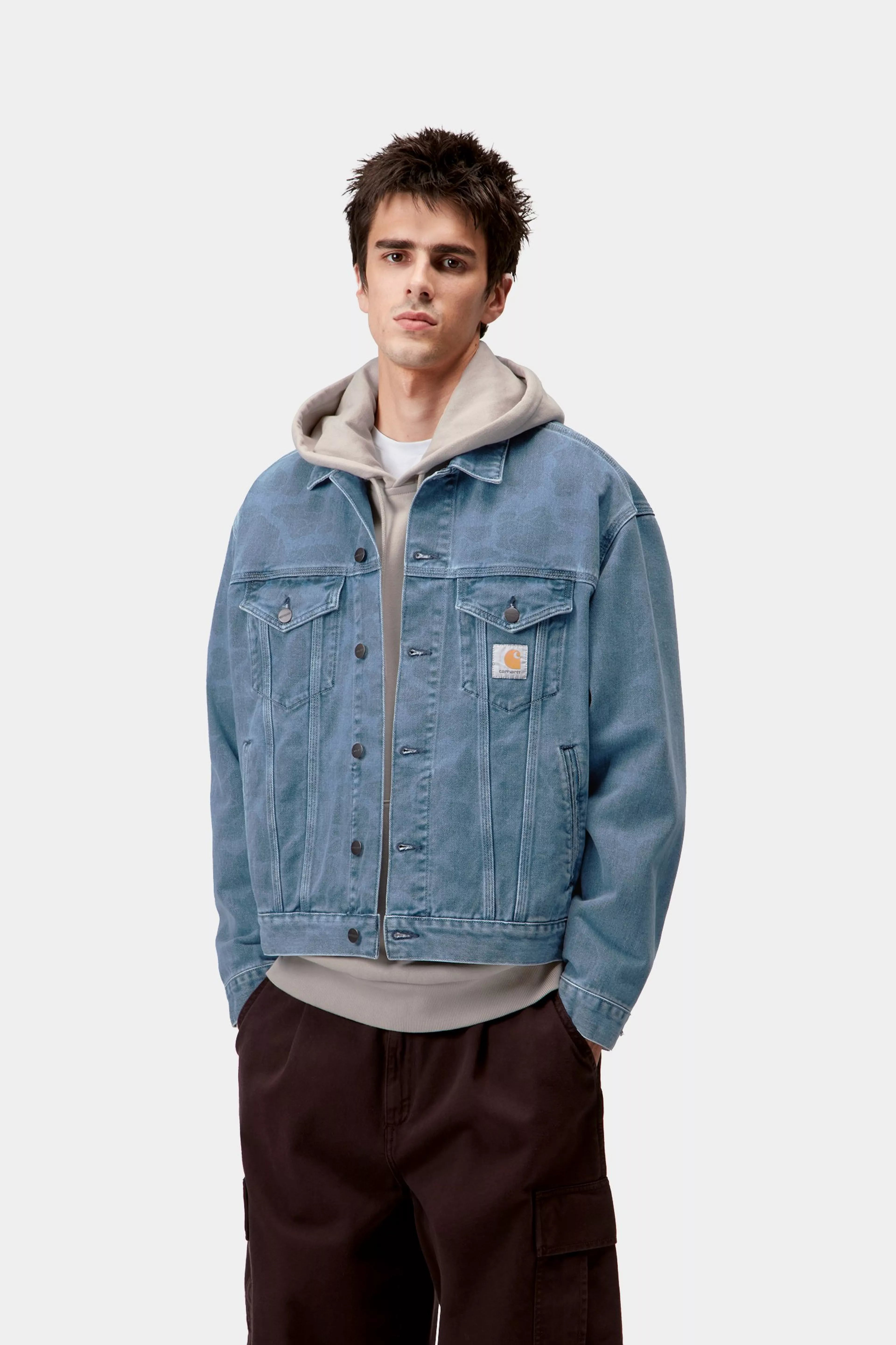DUCK HELSTON JACKET - Camo Duck, Blue (bleached)