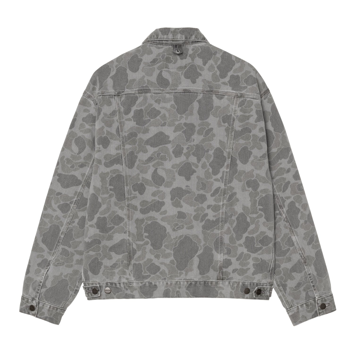 DUCK HELSTON JACKET - Camo Duck, Black (heavy bleached)