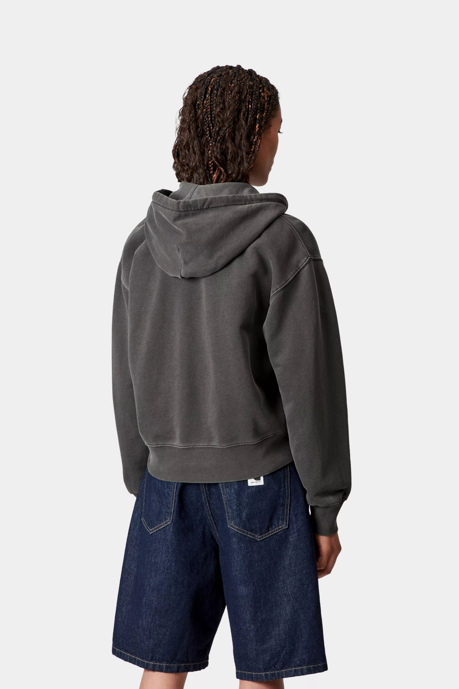 W' HOODED NELSON JACKET - Black (garment dyed)