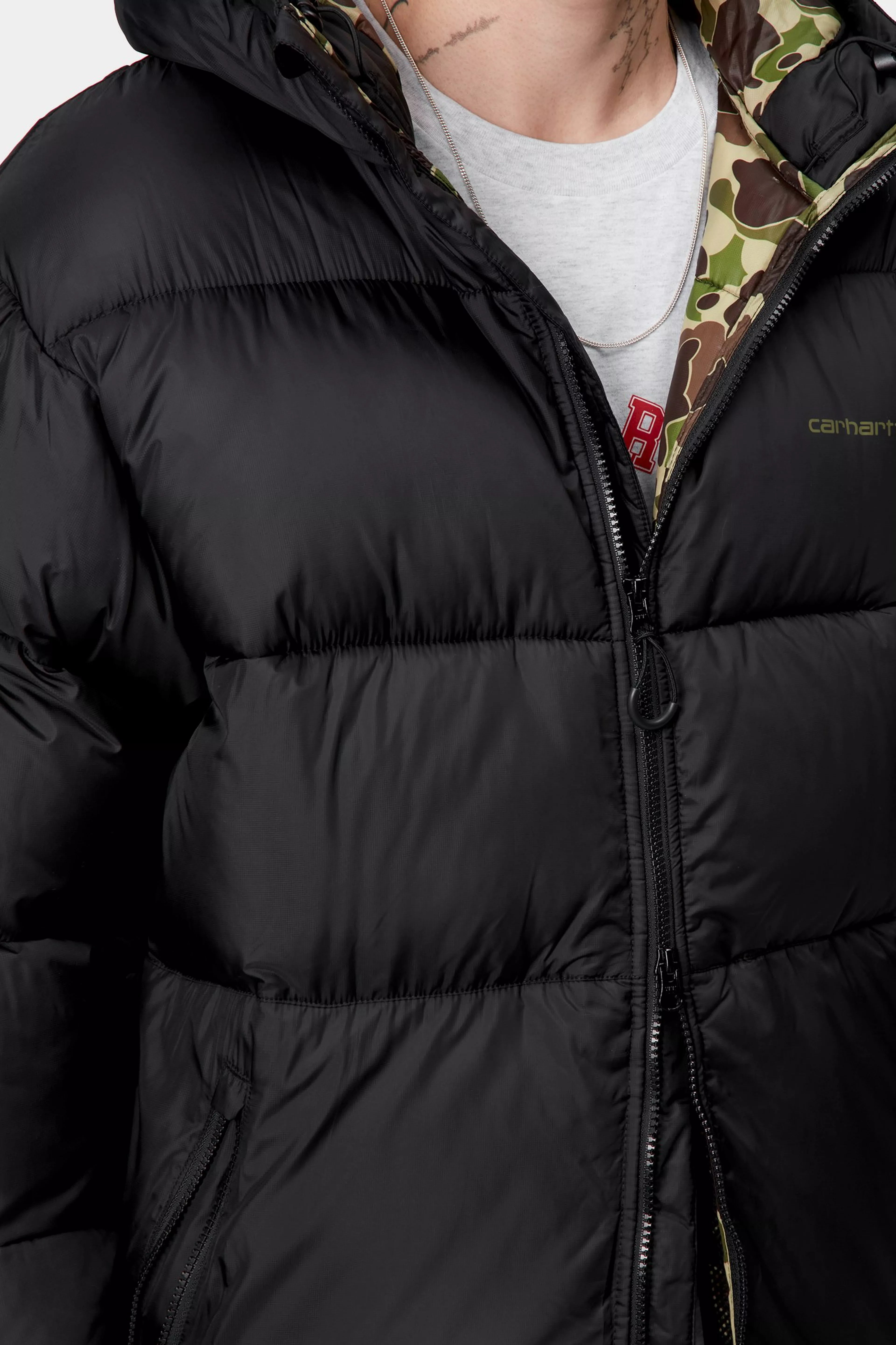 TORONTO JACKET - Black / Camo Duck Green