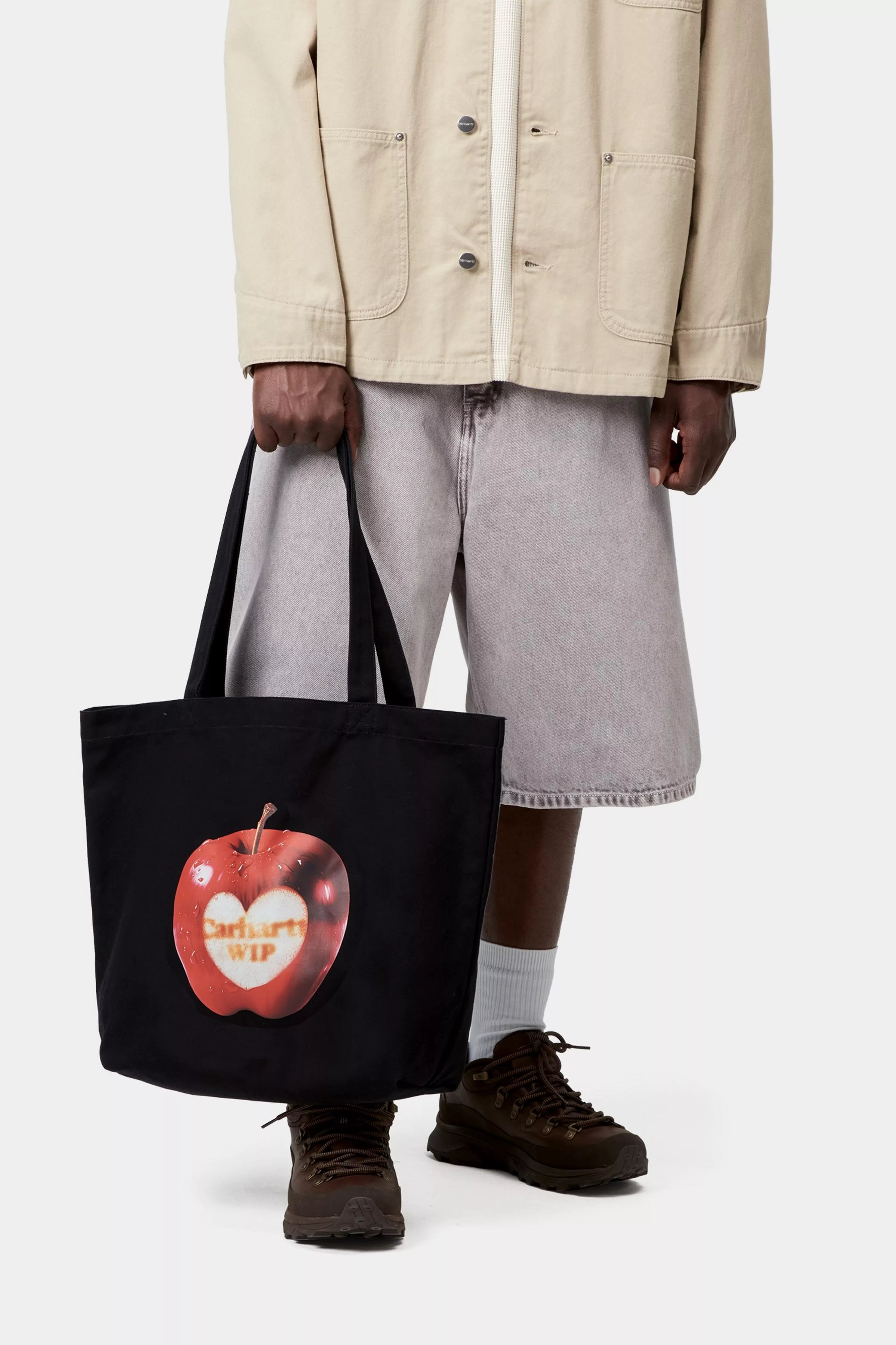 Canvas Graphic Tote - Spoiled Print, Black