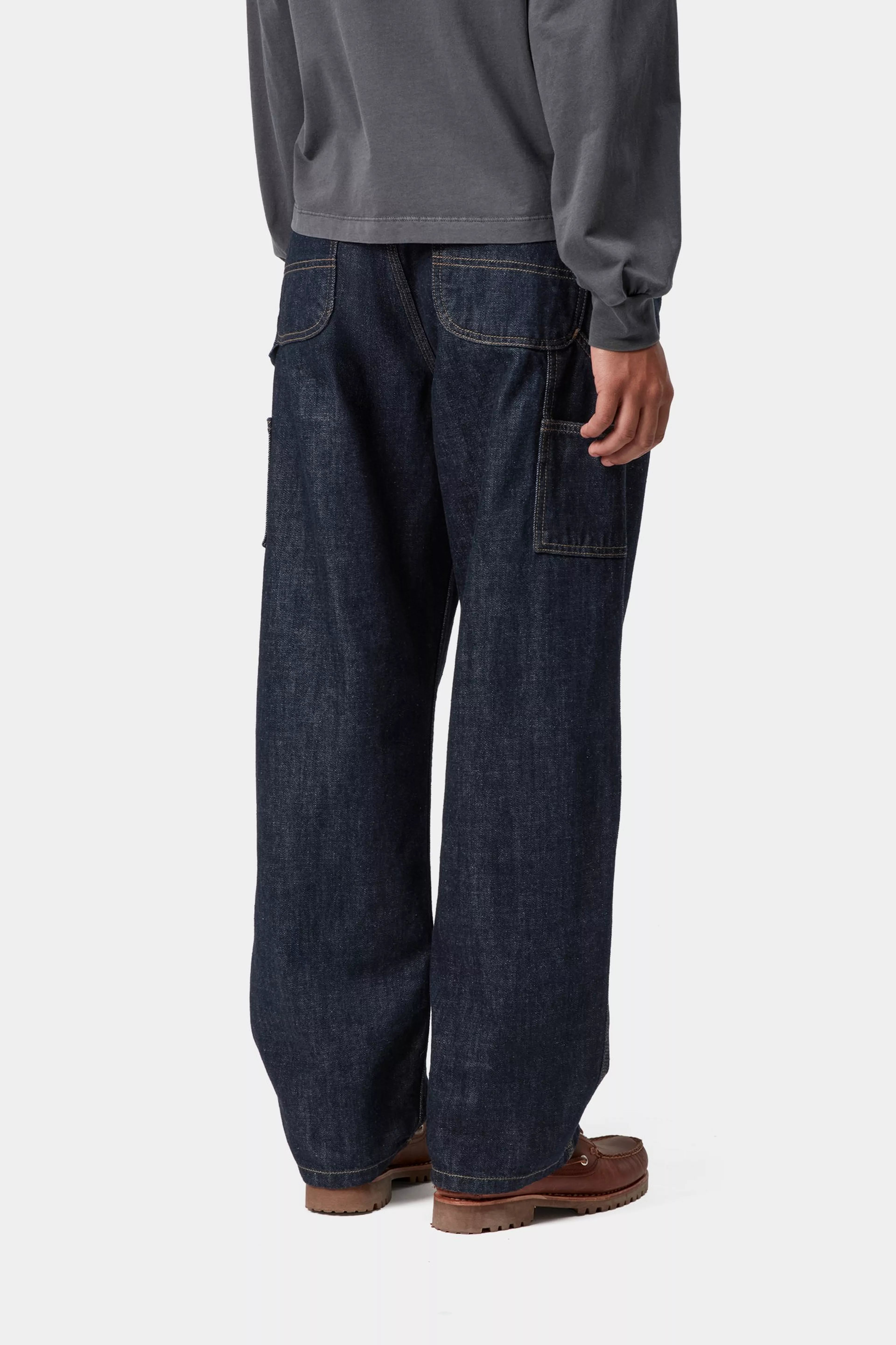W' BRANDON SINGLE KNEE PANT - Blue (rinsed)