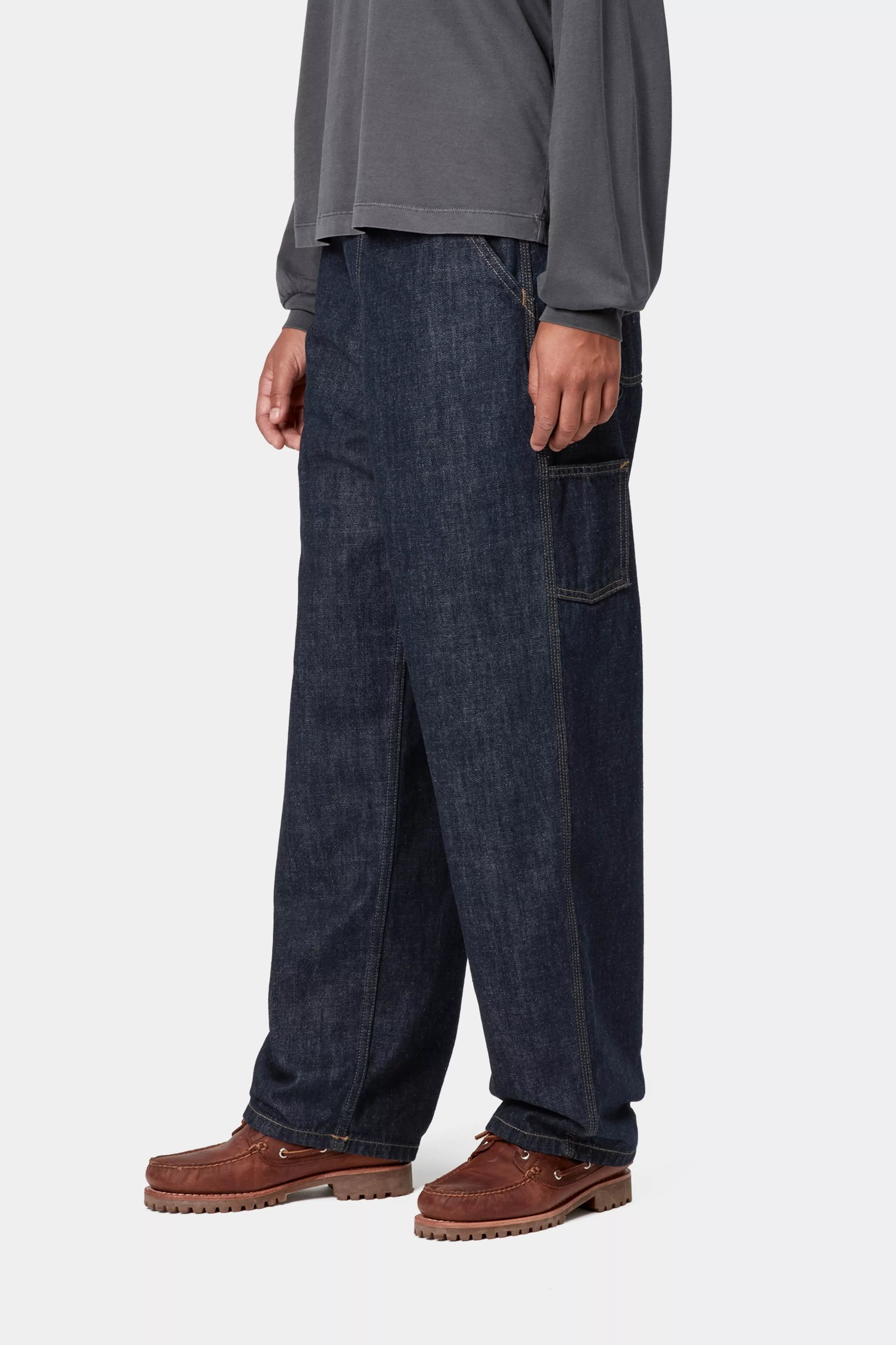 W' BRANDON SINGLE KNEE PANT - Blue (rinsed)