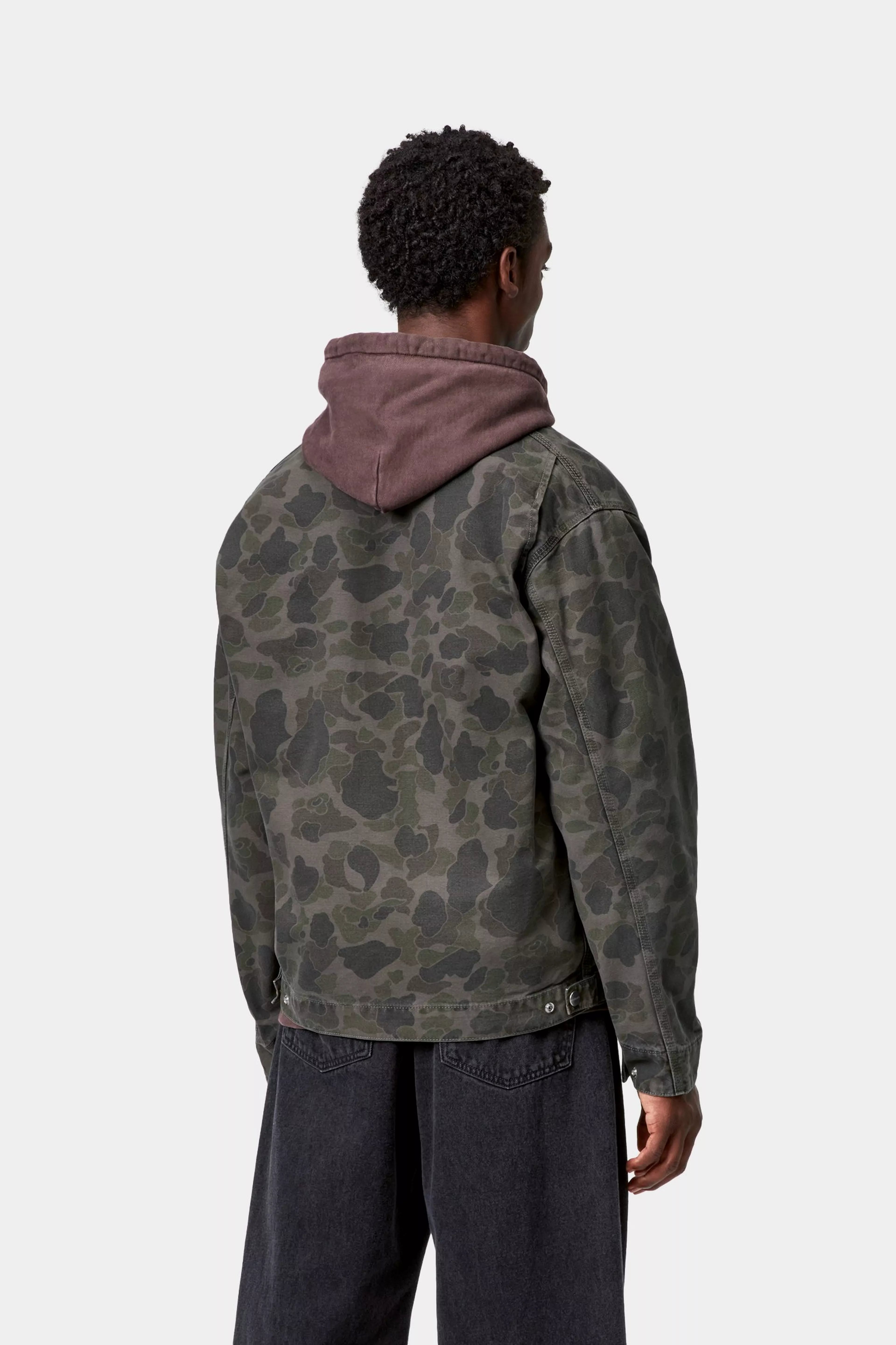 DUCK DETROIT JACKET - Camo Duck, Green / Porphyry, Garment dyed