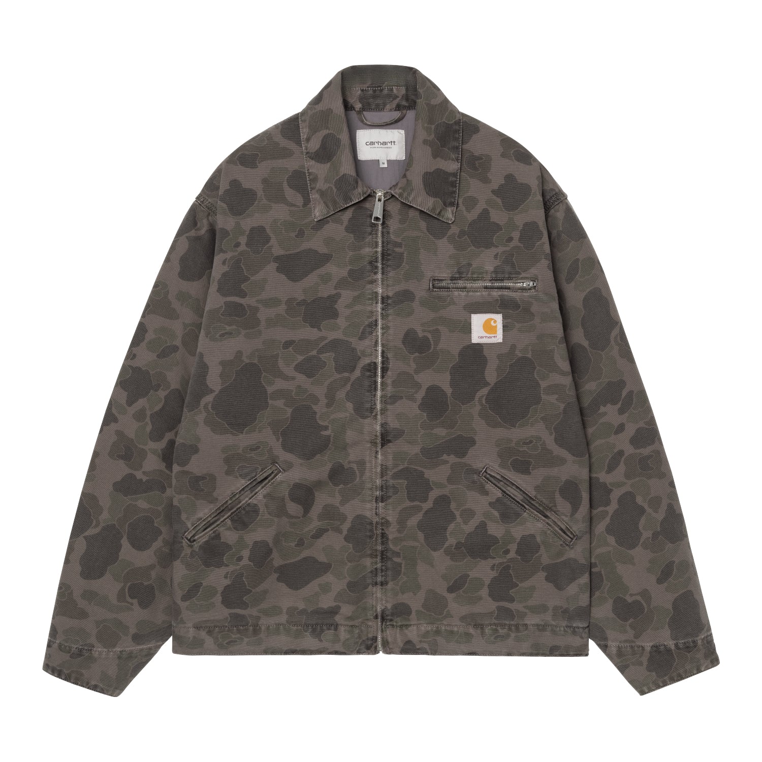 DUCK DETROIT JACKET - Camo Duck, Green / Porphyry, Garment dyed