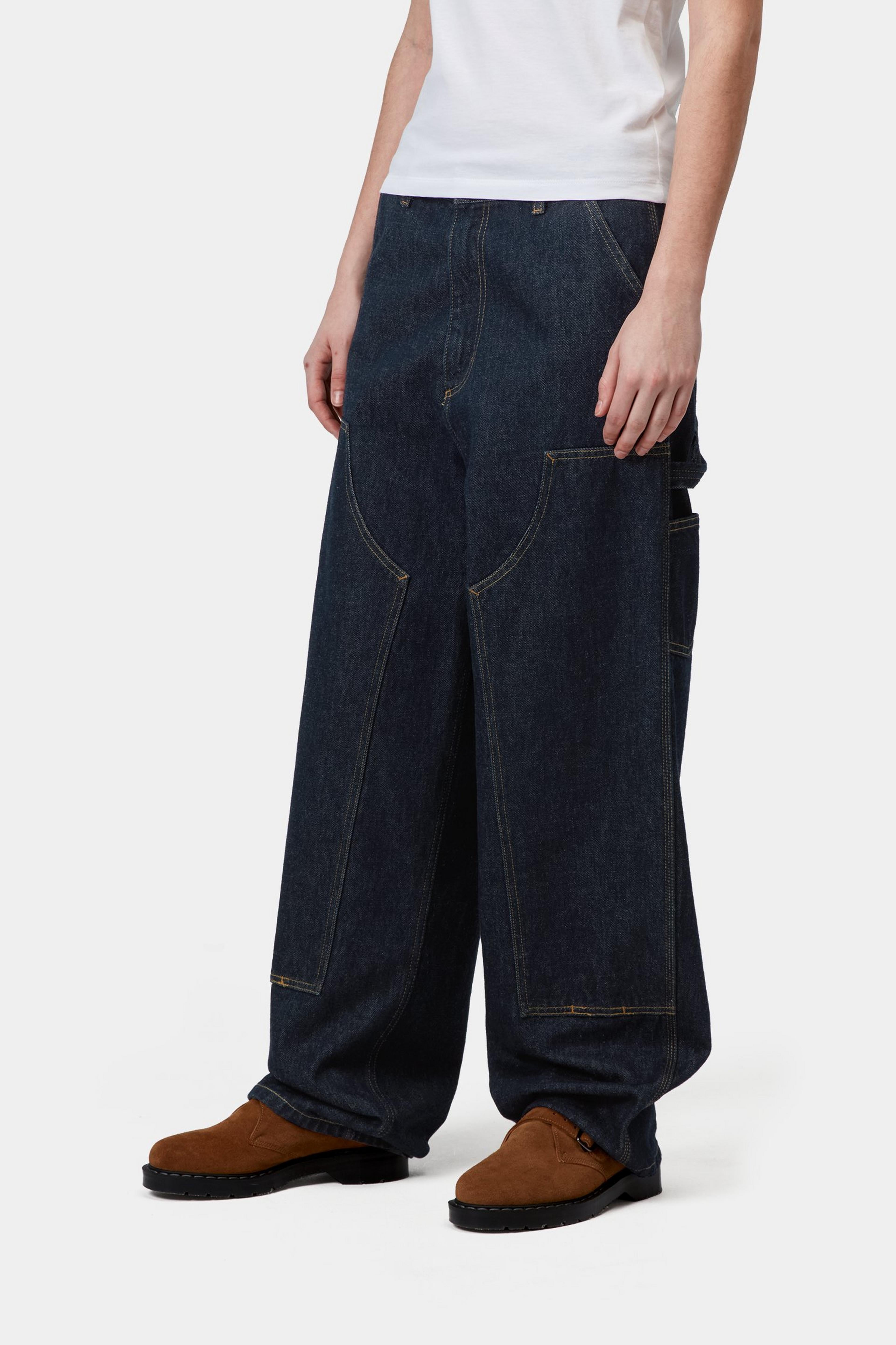 W' Brandon Double Knee Pant - Blue (rinsed)